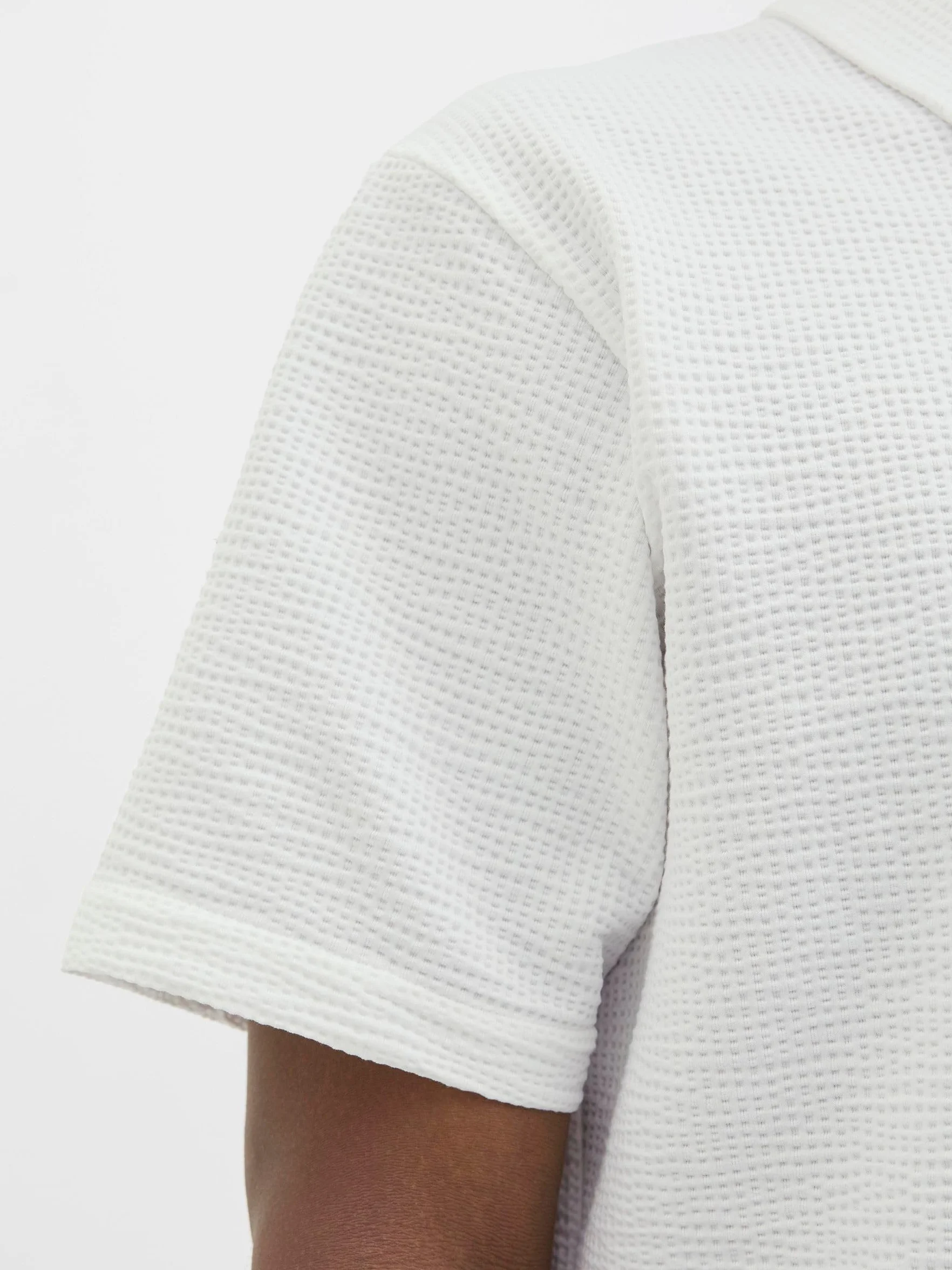 JACK & JONES Jcosago męska koszulka polo z teksturą, Cloud Dancer, L