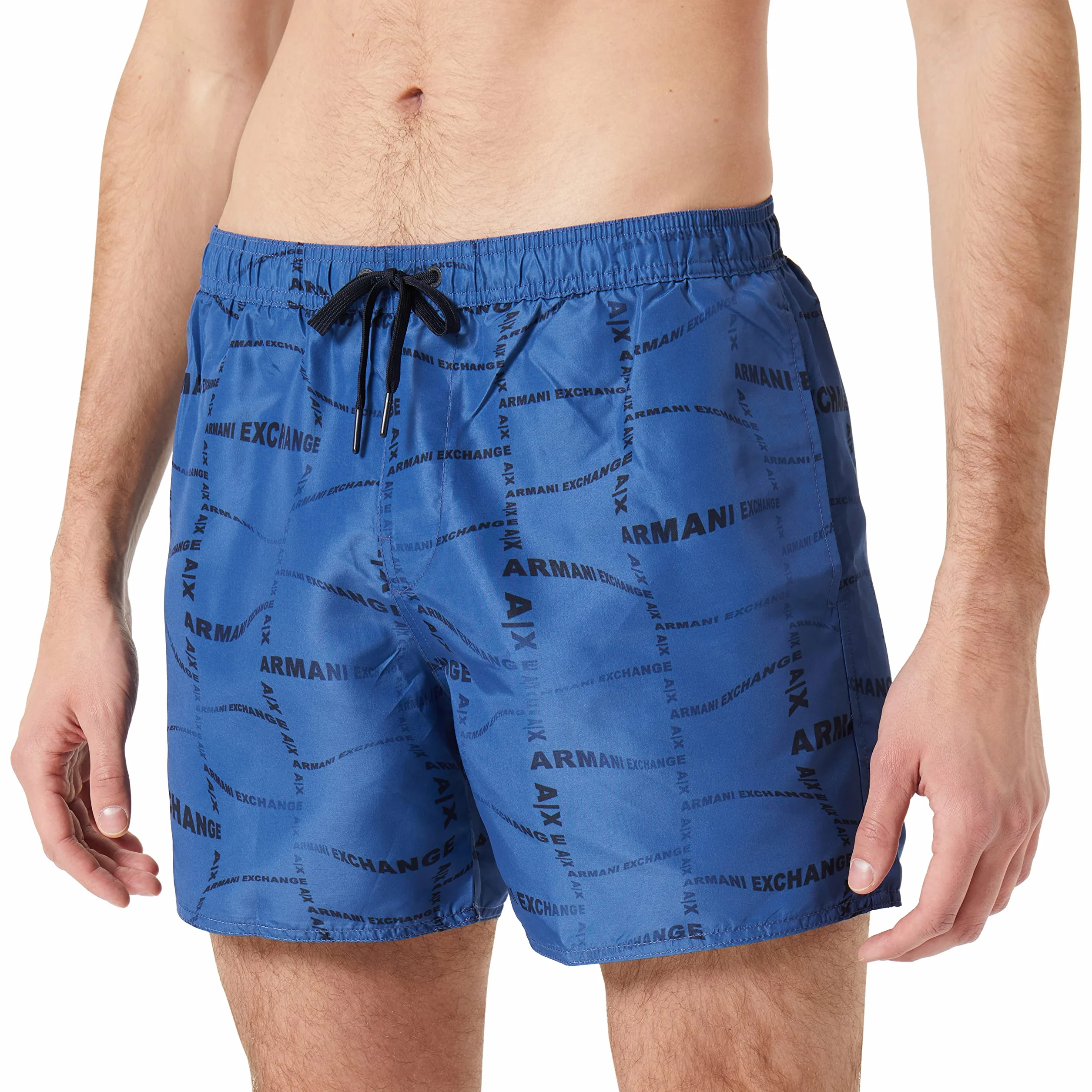 Armani Exchange Szorty kąpielowe Mężczyźni Sustainable, Drawstrings, Allover Logo