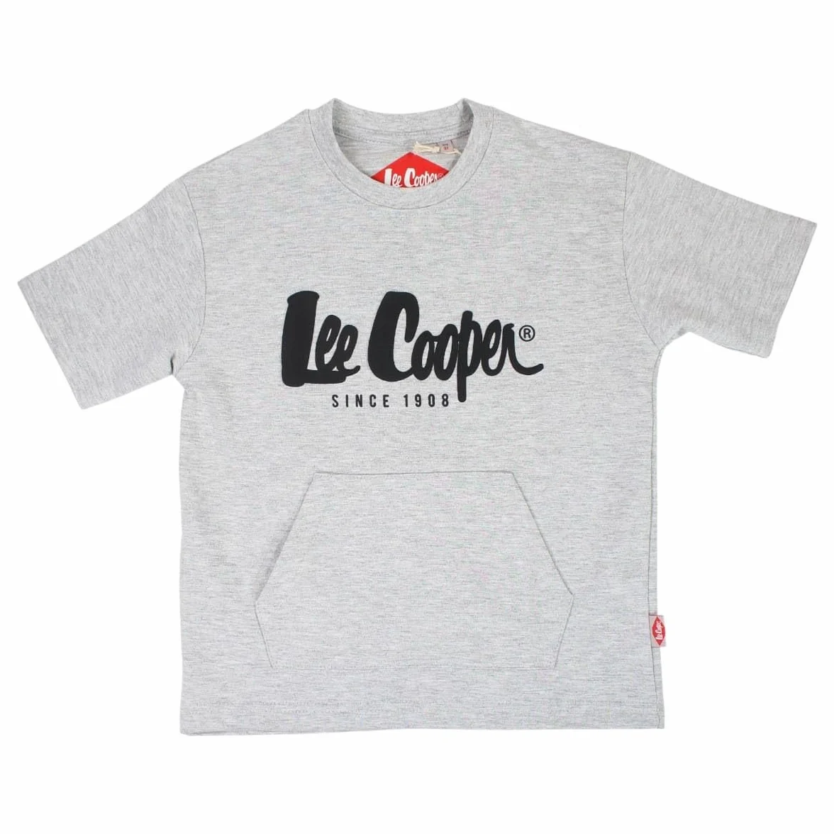 Lee Cooper, Koszulka, chłopiec, dziewczynka, (4-14 lat), polo, tank top, koszula, nadruk, odzież, unisex, dzieci, sport, oddychająca, model LCN61 TS B S1-12A, Szary, 12 lat