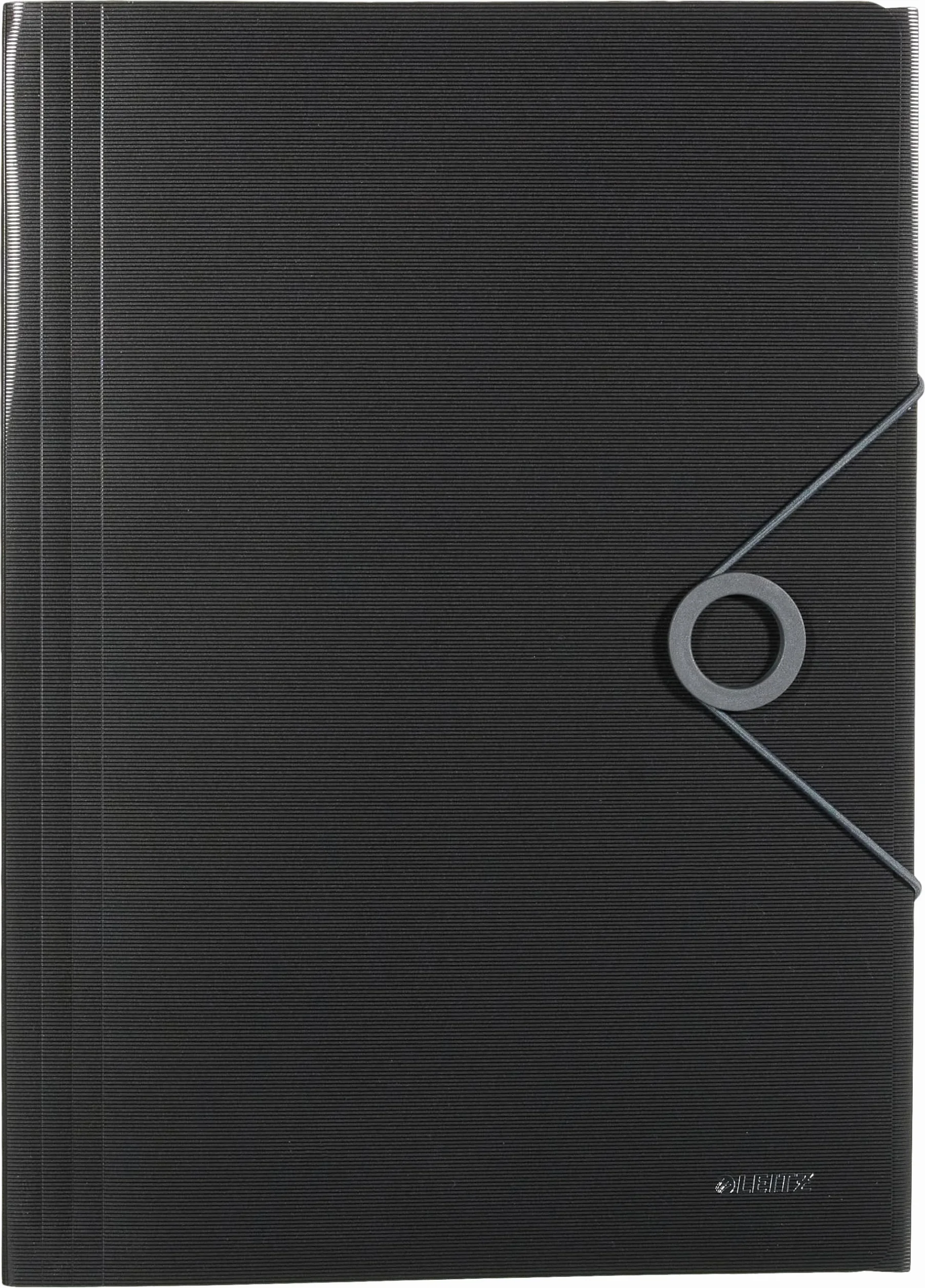 Leitz Folder narożny z litego materiału PP, na ok. 150 arkuszy, A4, czarny, 45631095