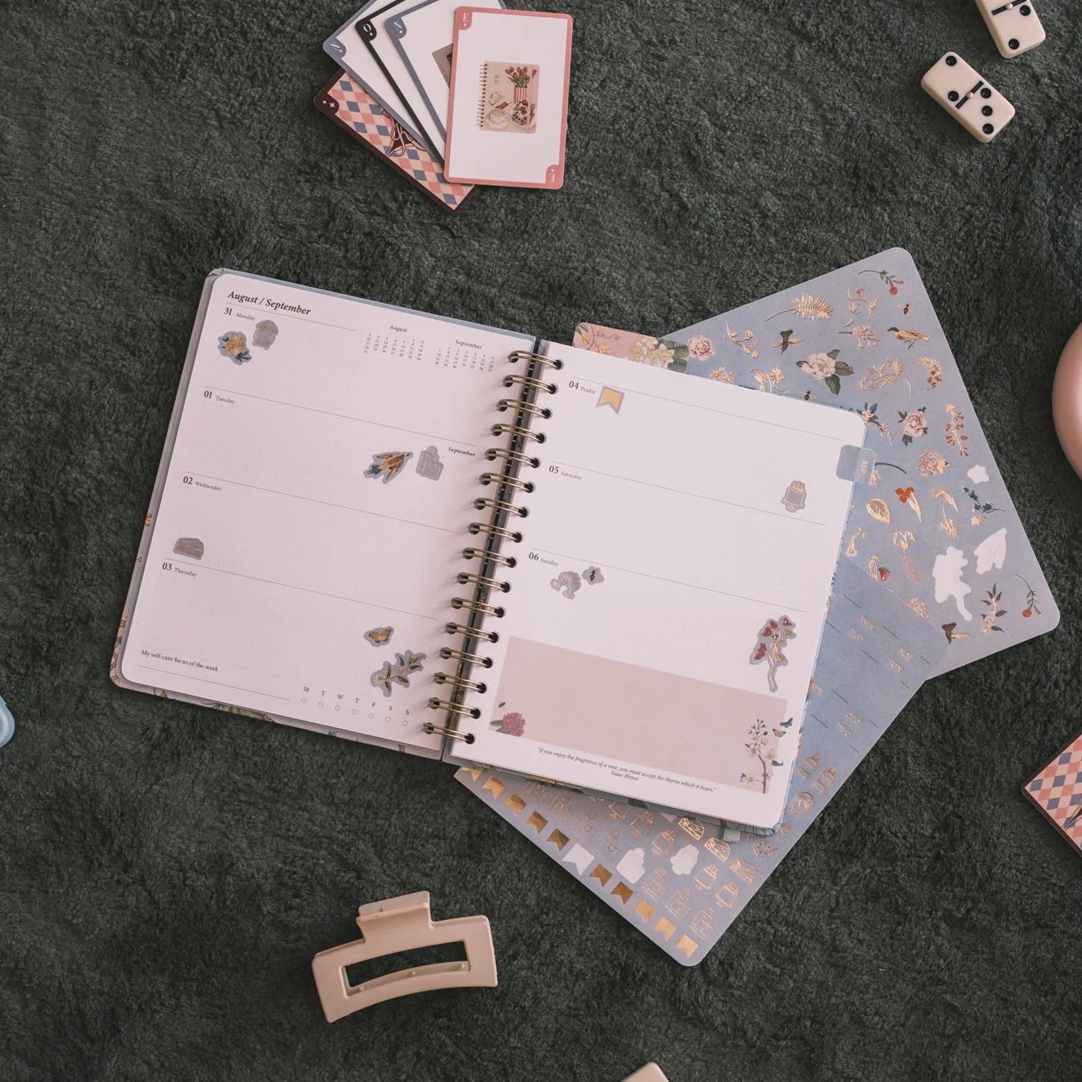 Kokonote Academic Diary 2026-2027 Week to View - Seasonal Flowers | Academic Planner 2026-2027, Mid Year Diary 2026 2027, Weekly Planner | Aesthetic Stationery Gifts