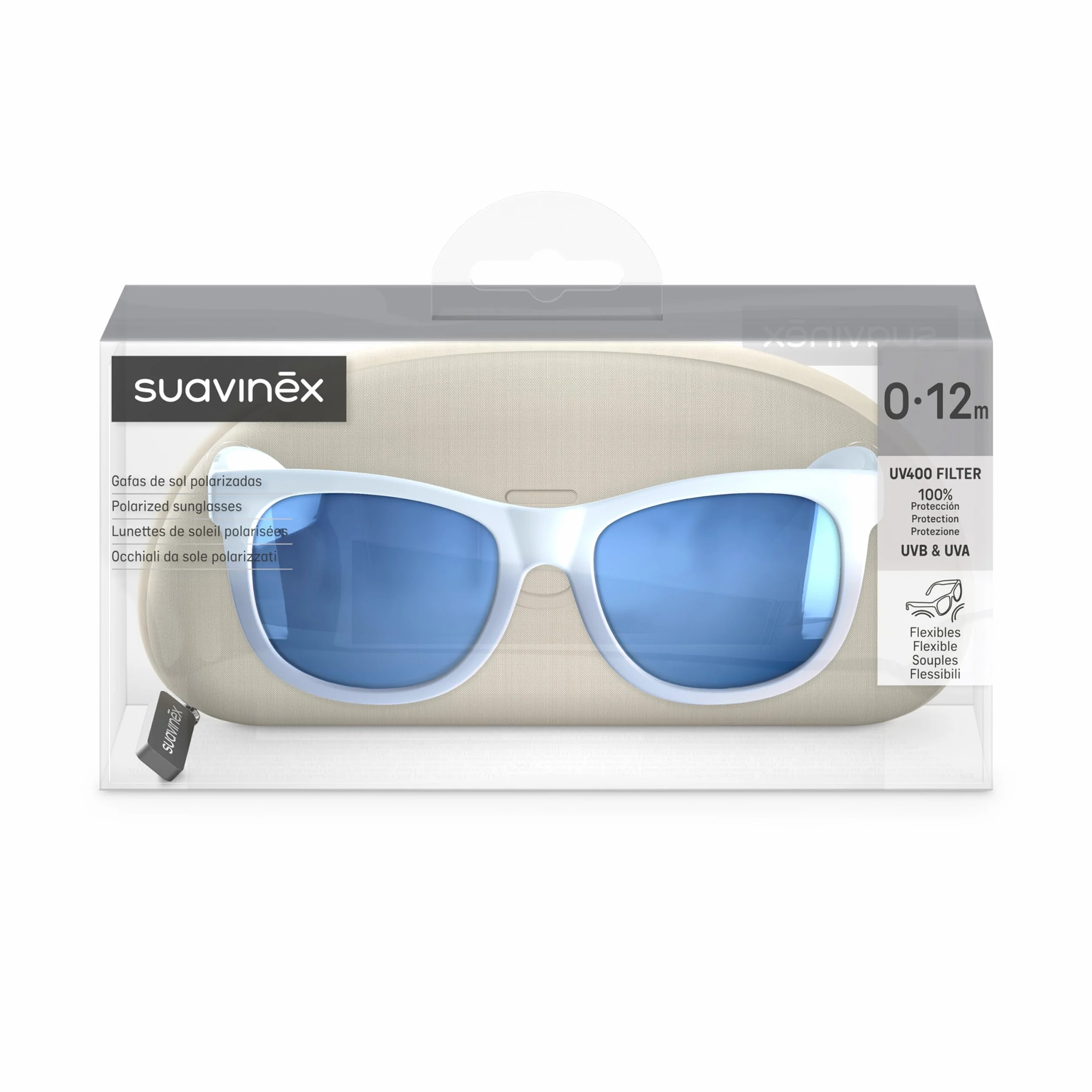 Suavinex Sunglasses 2025, Blue, 0-12 miesięcy Unisex Baby, Niebieski, 0-12 meses