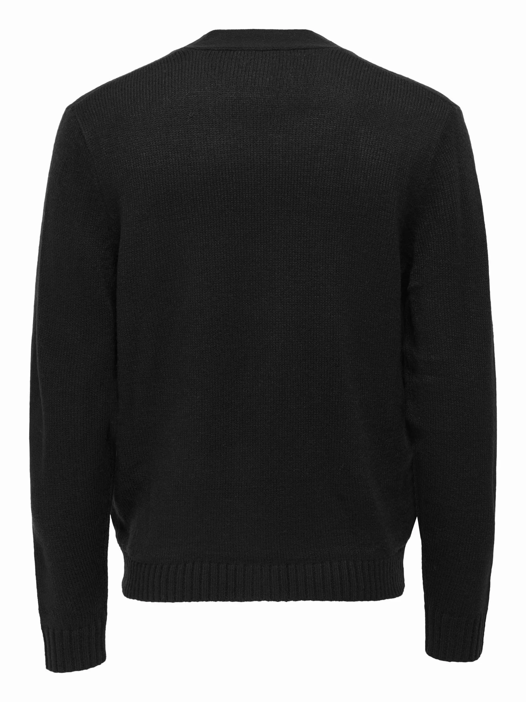 Only & Sons Knit Onsmajor RLX dzianinowy kardigan męski, czarny, S