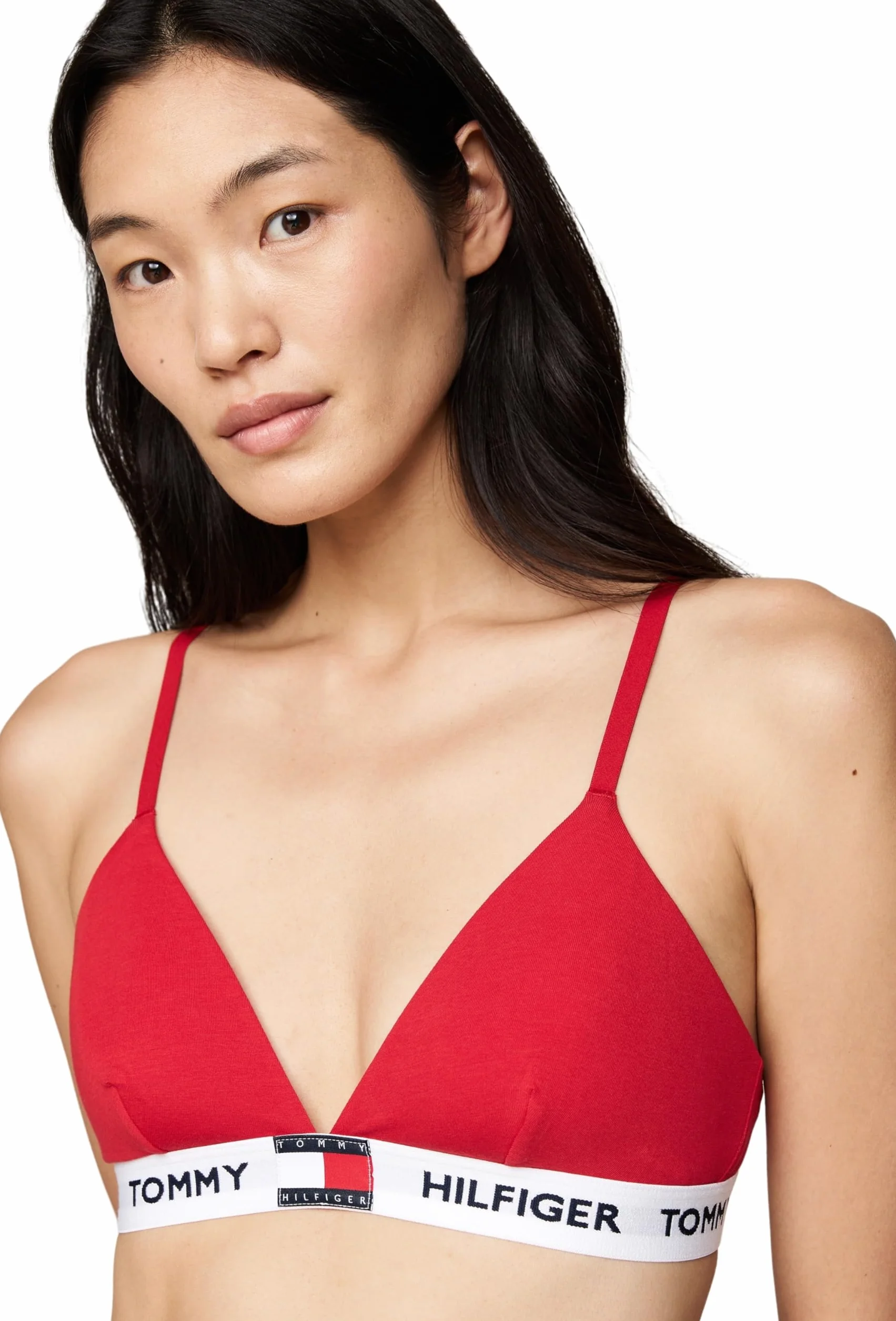 Tommy Hilfiger Damski trójkąt Rp (rozmiar zewnętrzny) UW0UW05607, trójkąt, czerwony, XL, Czerwony (podstawowy czerwony), XL