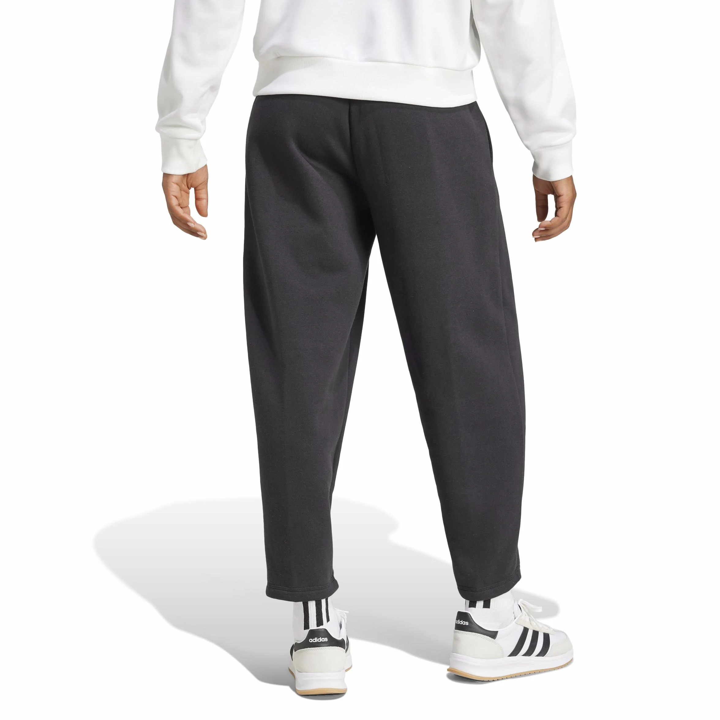 adidas Essentials Contemporary Logo Fleece Barrel Pants - Spodnie Kobiety