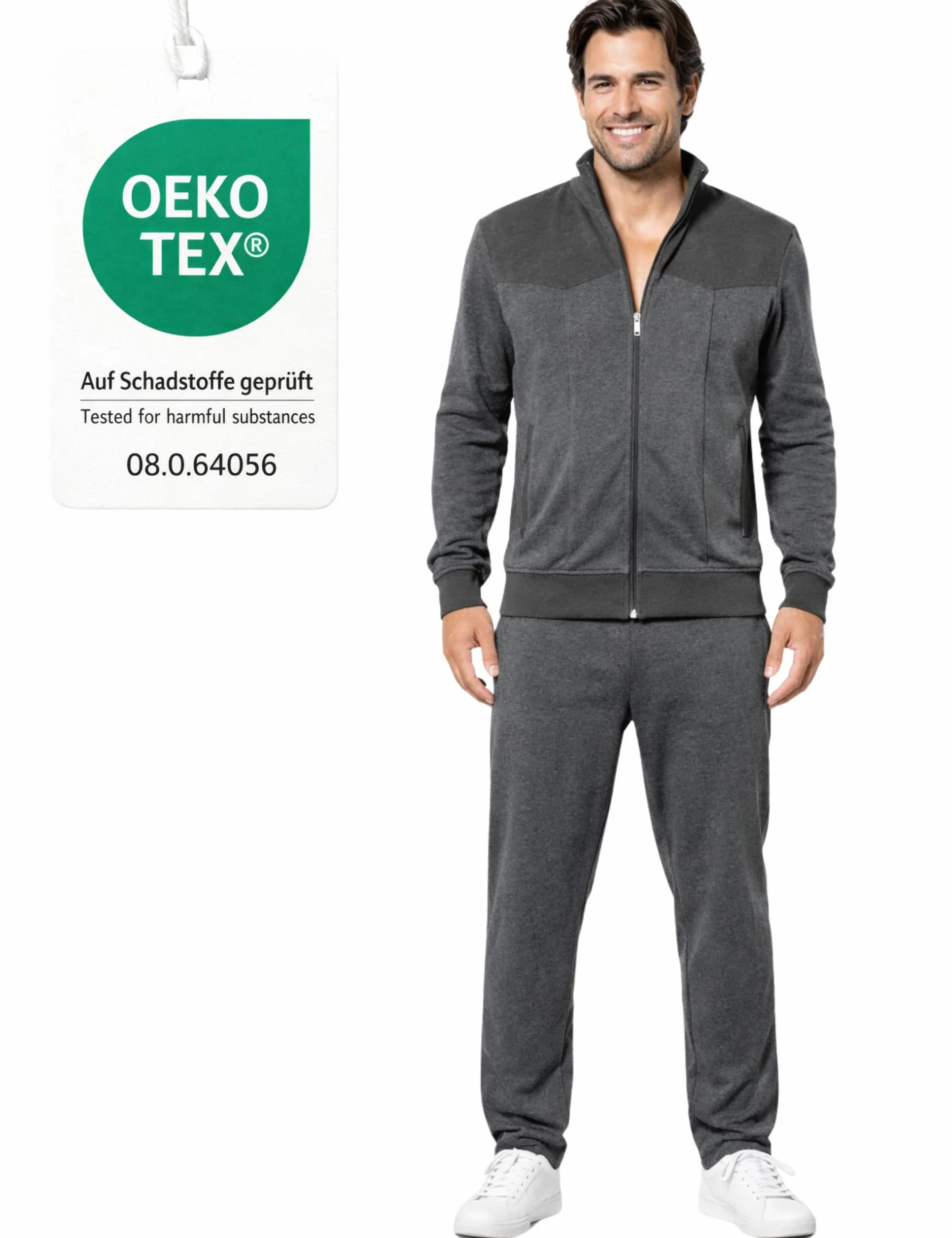 Morgenstern Męski dres domowy - dres treningowy - dres sportowy - bawełna - komplet