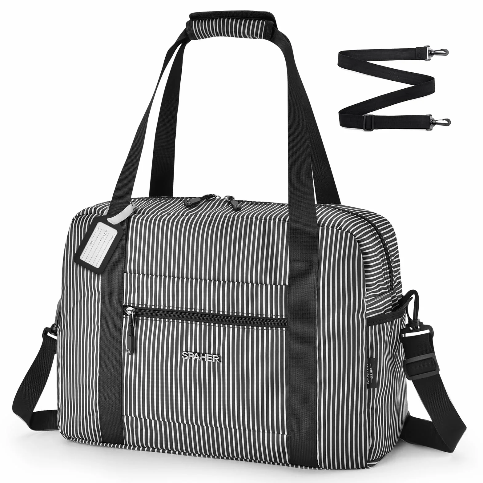 SPAHER Torba Podróżna 40x30x15 British Airways Torba na Bagaż Podręczny Składana Sportowa Weekendowa Torba Samolotu Wodoodporn dla Mężczyzn i Kobiet z Odłącznymi Paskami Ramiennymi