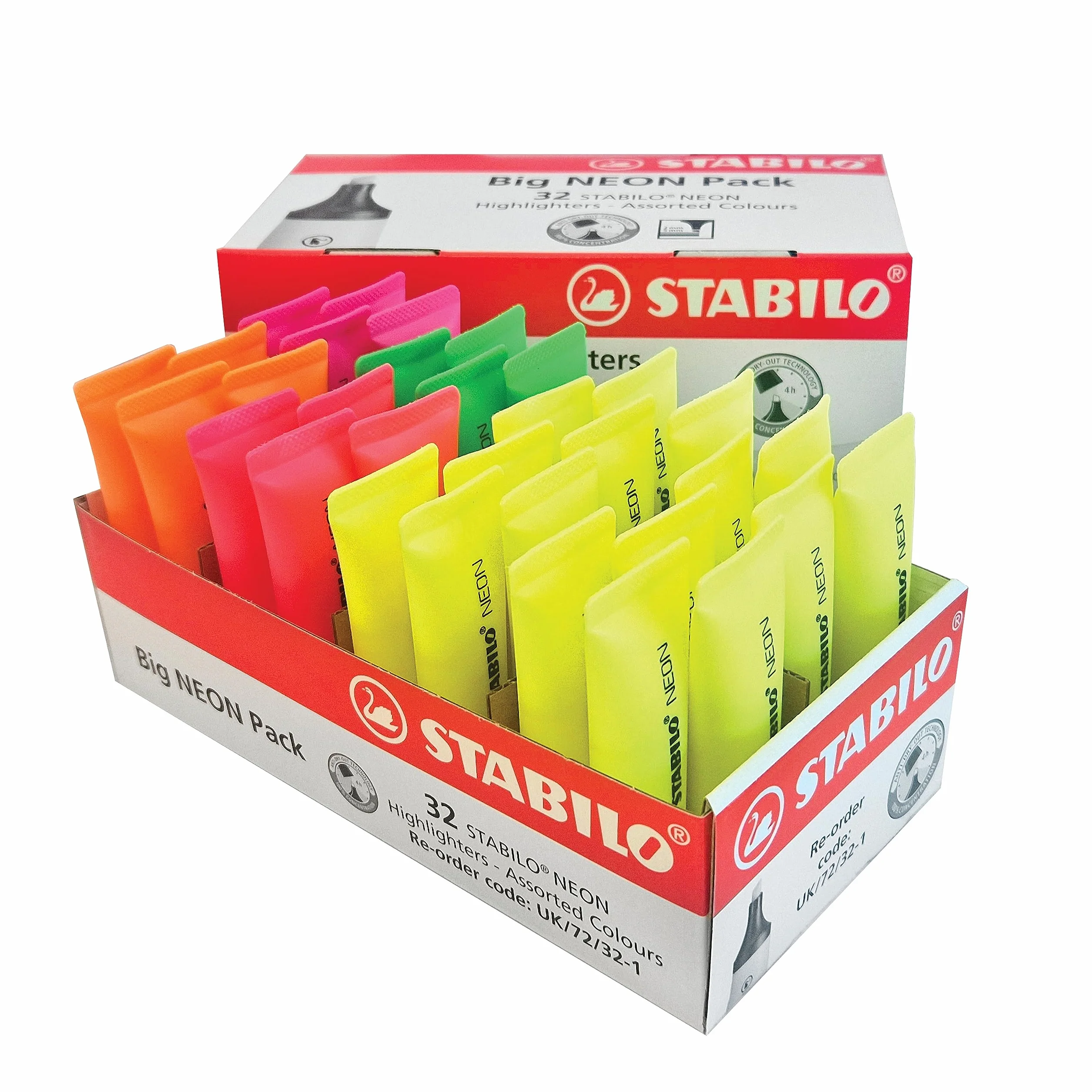 Stabilo NEON zakreślacz - zestaw 10 sztuk 5 (50 zakreślaczy) - żółty