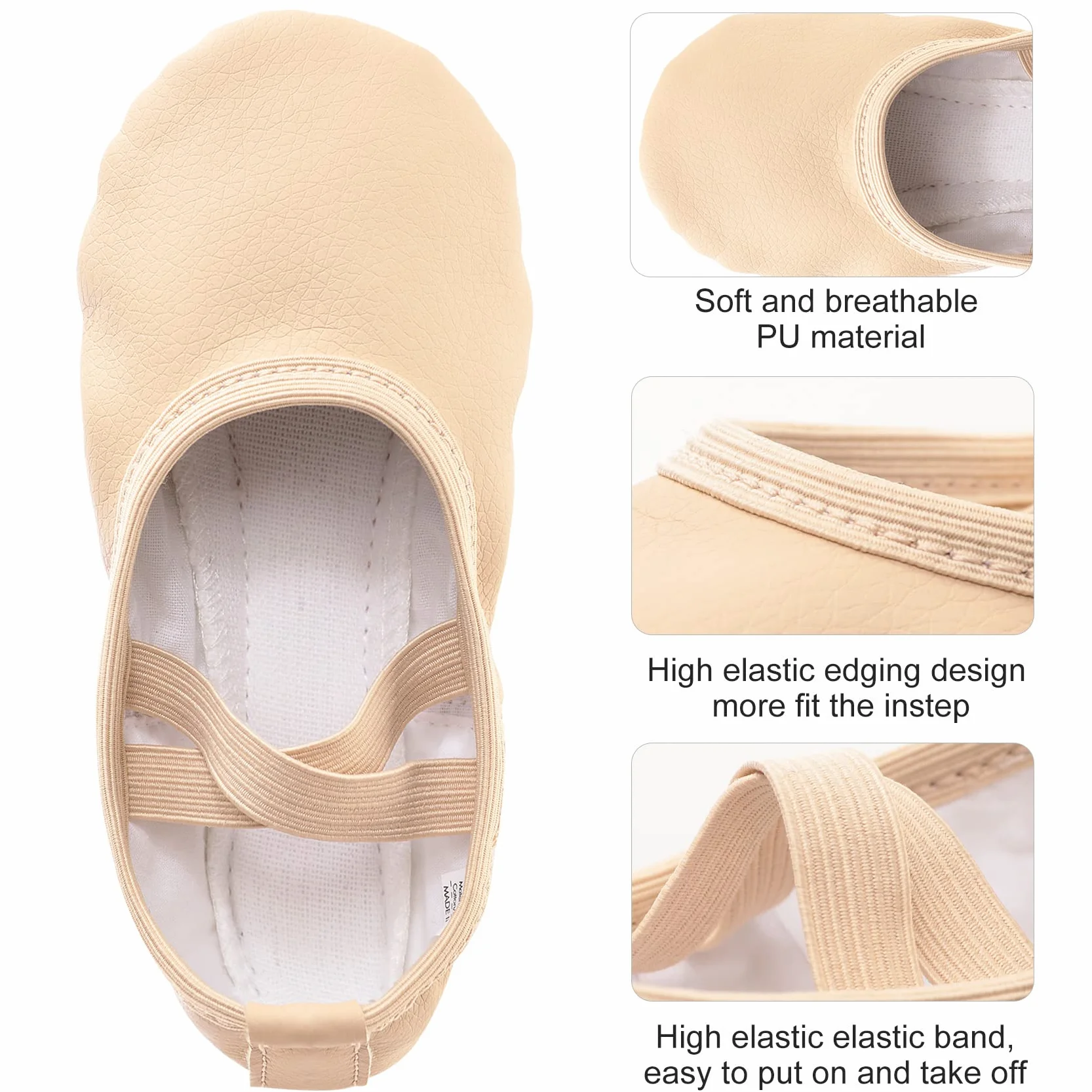 Buty baletowe ze skóry dziewczęce, baletki, buty do tańca z całą skórzaną podeszwą dla dzieci, kobiet, rozmiar 22-40, różowe, beżowe, czarne