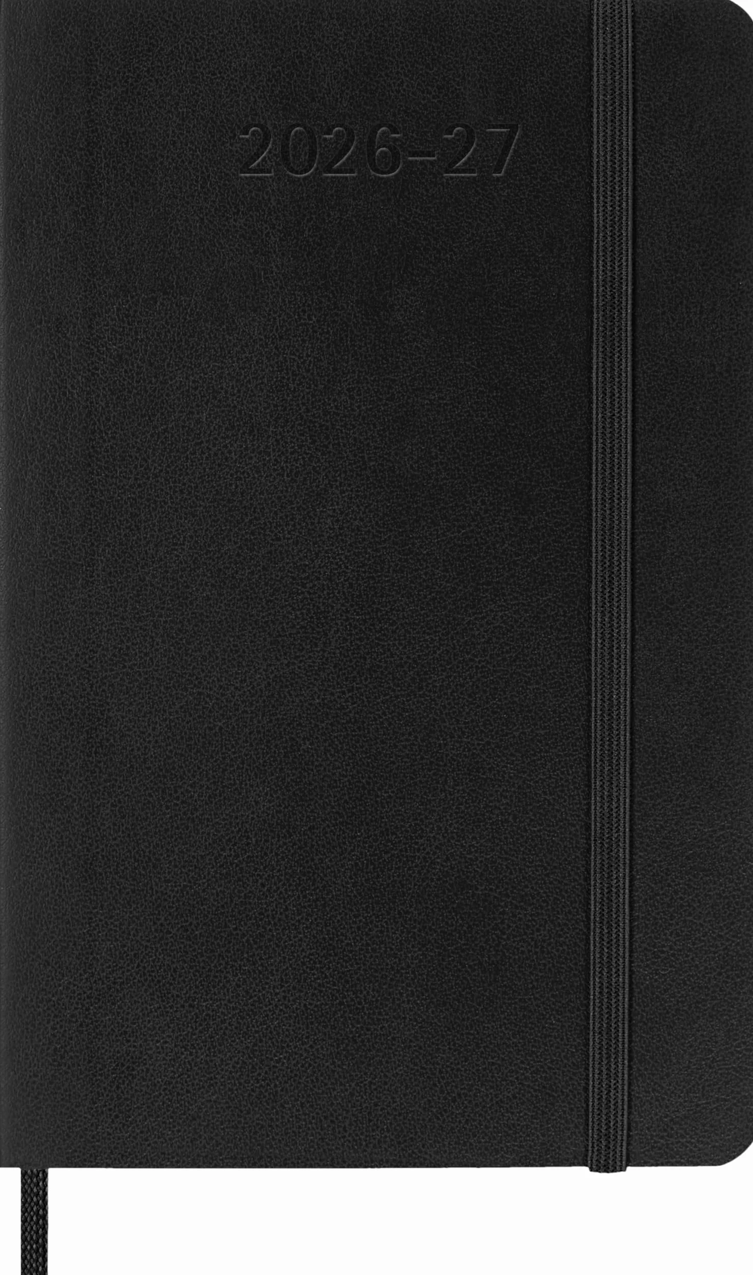 Moleskine Planer tygodniowy 2026 2027-18-miesięczny z miejscem na notatki, miękka okładka i elastyczne zamknięcie, kolor czarny, rozmiar kieszeni, 9 x 14 cm