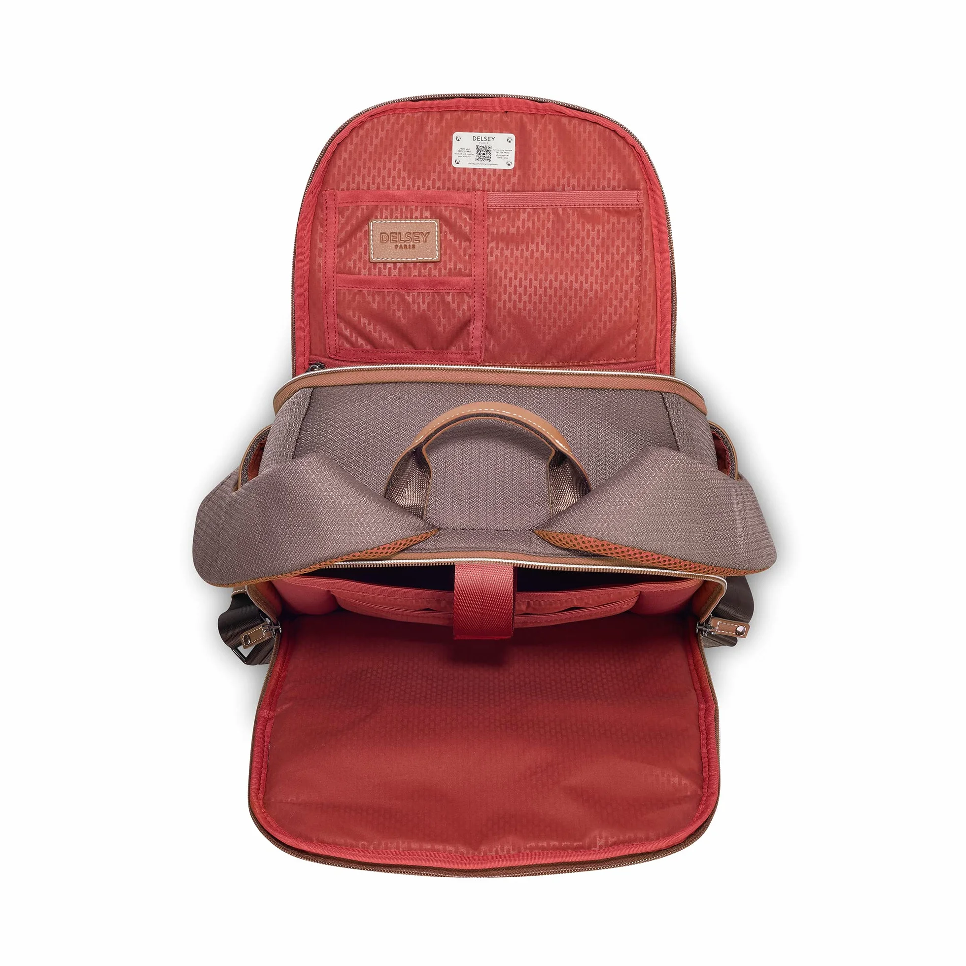 DELSEY PARIS Chatelet Air 2.0 Hardside Luggage with Spinner Wheels, Chocolate Brown, 2 Piece Set, (20/Backpack)