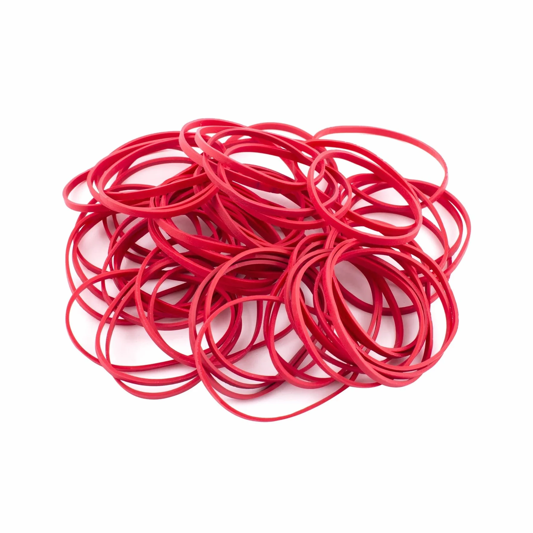 D.RECT - Gumowe taśmy | worek 100 g | średnica 50 mm szerokości 3 mm taśmy gumowe do gospodarstwa domowego, pracy, biura, wielokrotnego użytku, trwałe, stabilne, czerwone