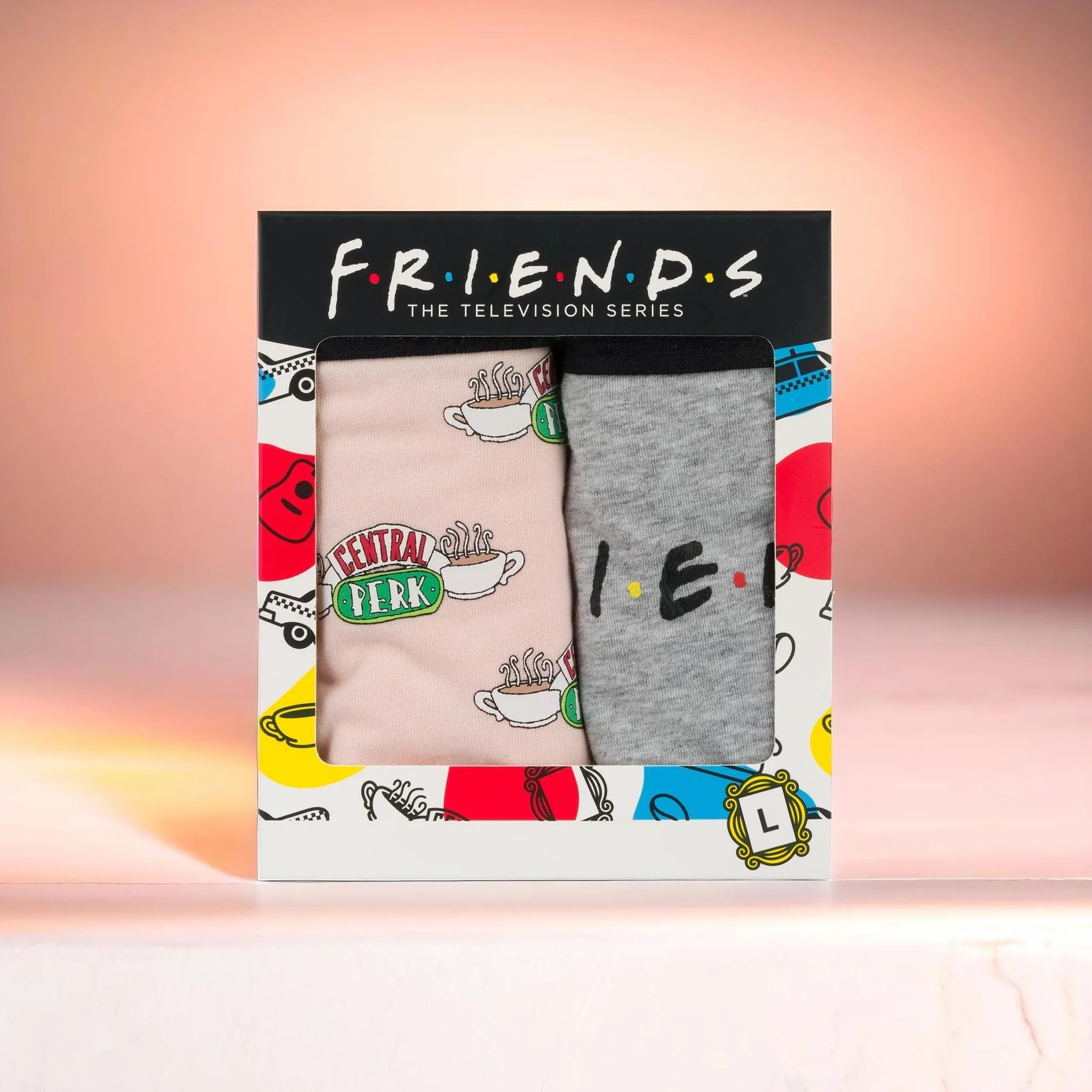 Warner Bros Friends Figi Damskie Bawełniane Prezent Dla Kobiety Majtki Hipster 2 Pary 3 Rozmiary