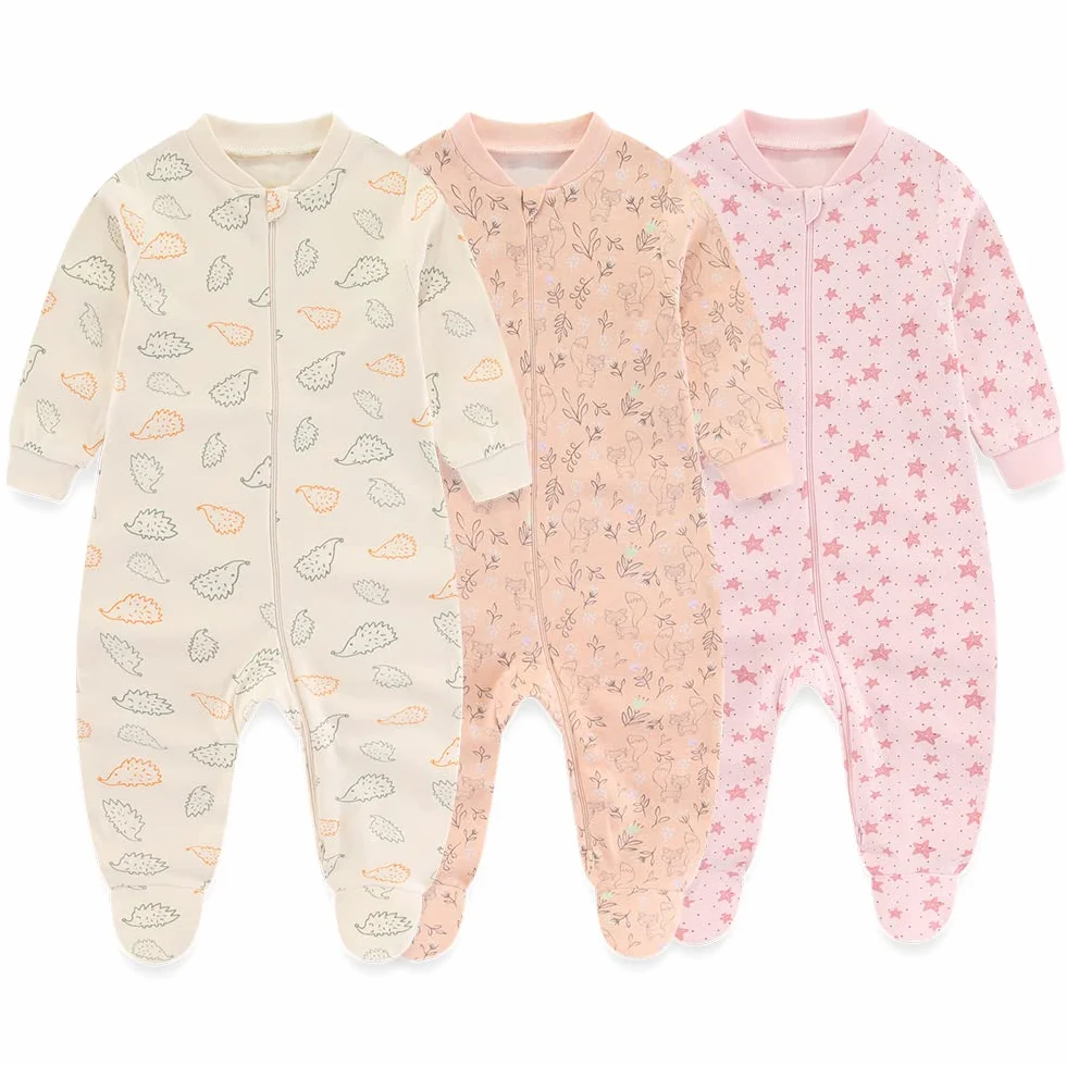 MAMIMAKA Newborn Baby Boys Christmas Sleepsuit 2-way Zip Pajama do zabawy i snu