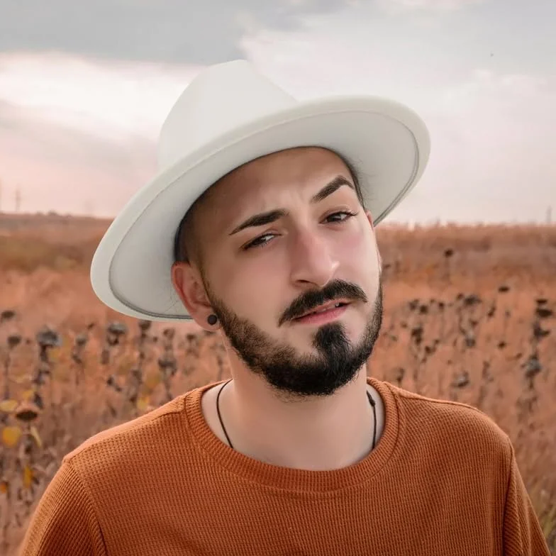 GEMVIE Kapelusz filcowy dla mężczyzn i kobiet Fedora kapelusz szerokie rondo Panama kapelusz Bogart