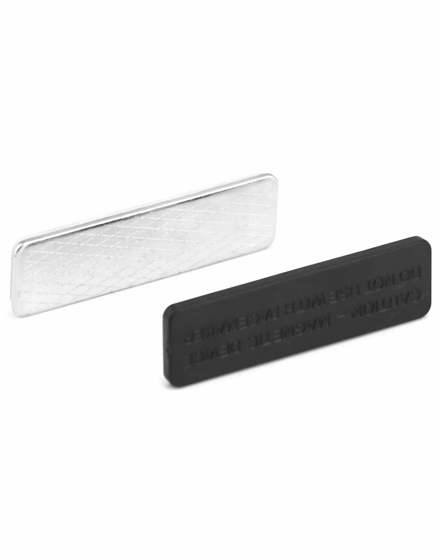QWORK® 12-częściowy magnes na identyfikator, samoprzylepny magnetyczny uchwyt na identyfikator z 3-punktowym magnesem do etui na identyfikatory (45 x 13 mm, czarny)