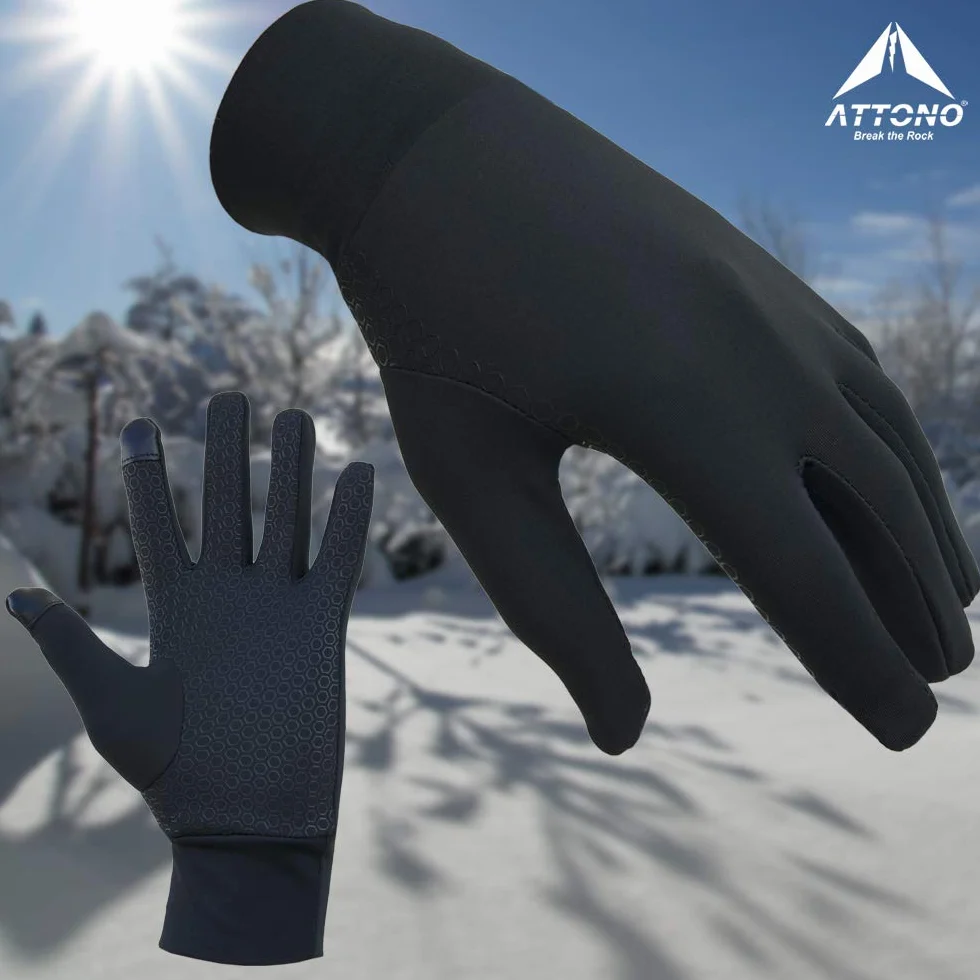 ATTONO Winter Jogging Running Walking narty biegowe Auto Touchscreen rękawiczki (XL/XXL)