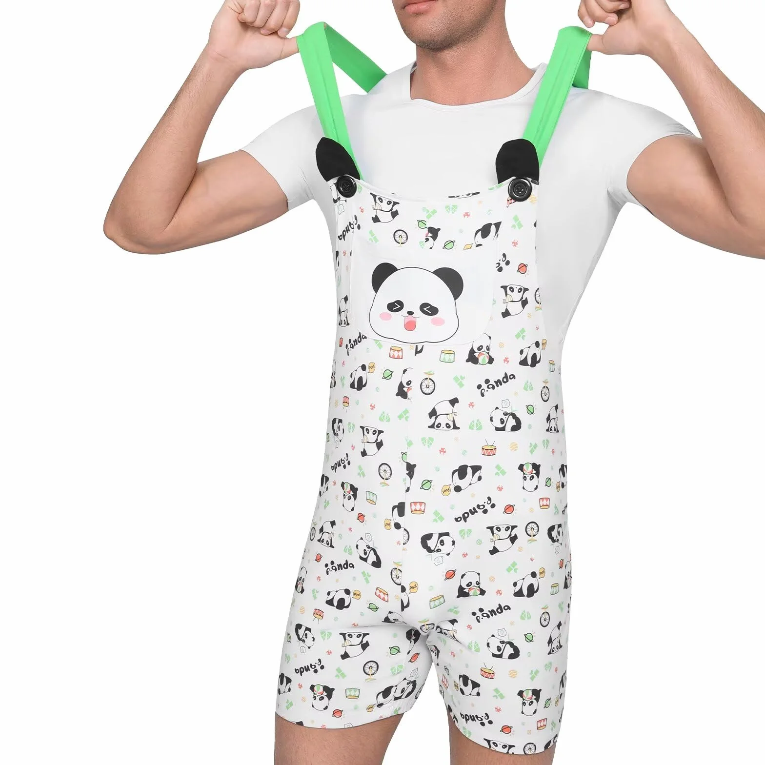 Landofgenie Spodnie Ogrodniczki dla Mężczyzn z Regulowanymi Szelkami i Kieszeniami – Idealne na Piżamę, Loungewear & Imprezy Cosplay