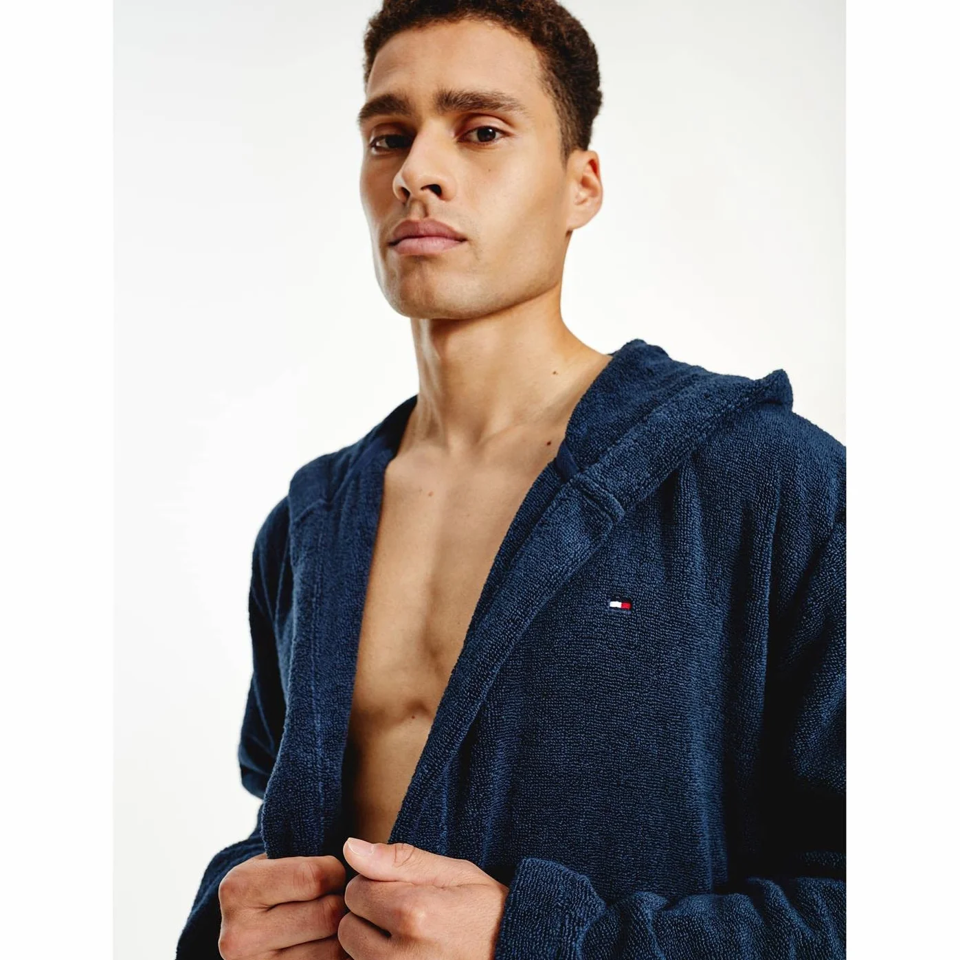Tommy Hilfiger szlafrok kąpielowy Mężczyźni Icon Hooded Bathrobe