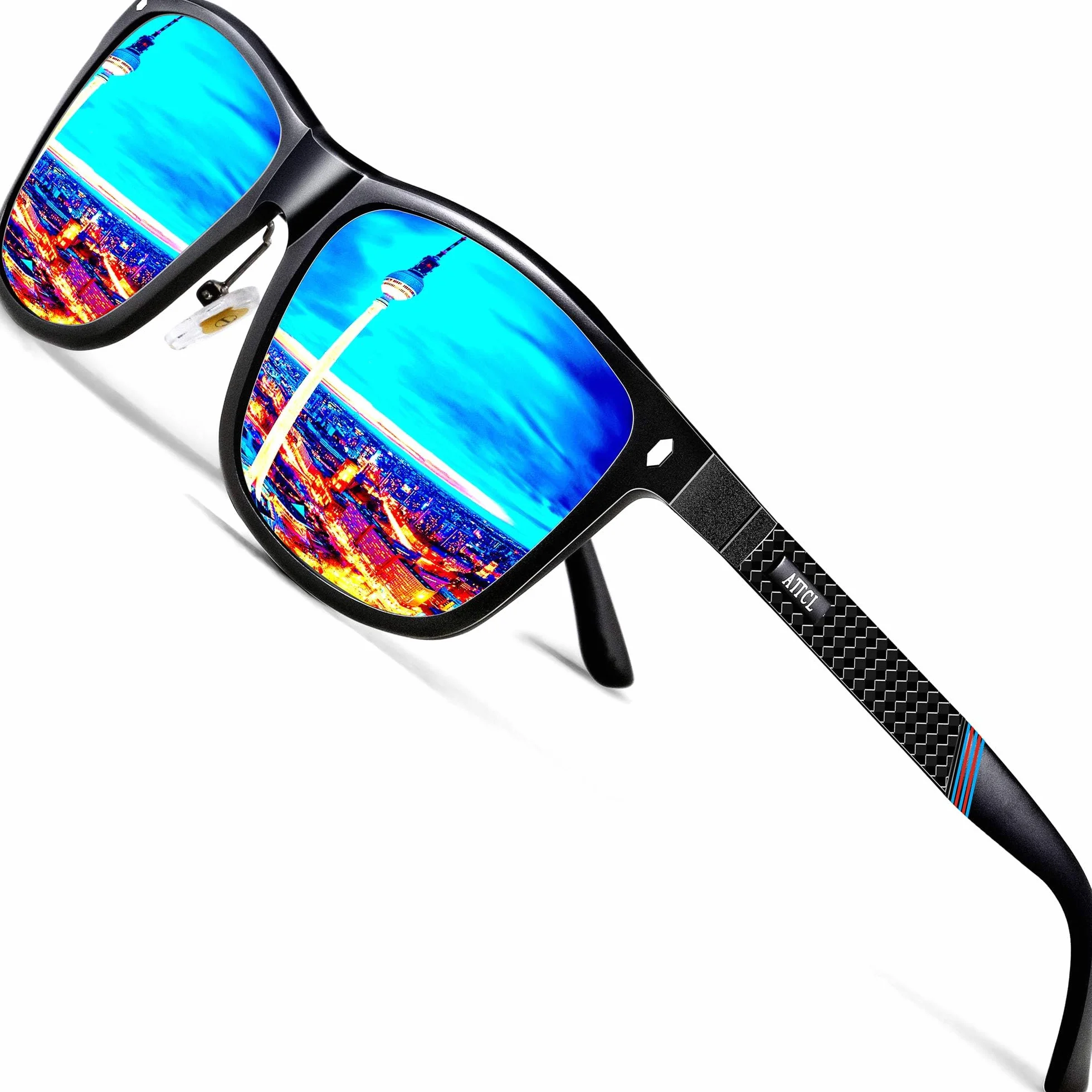 ATTCL Sportowe polaryzacyjne okulary przeciws?oneczne dla m??czyzn kobiet w?dkarstwo jazda golf kolarstwo metalowa rama