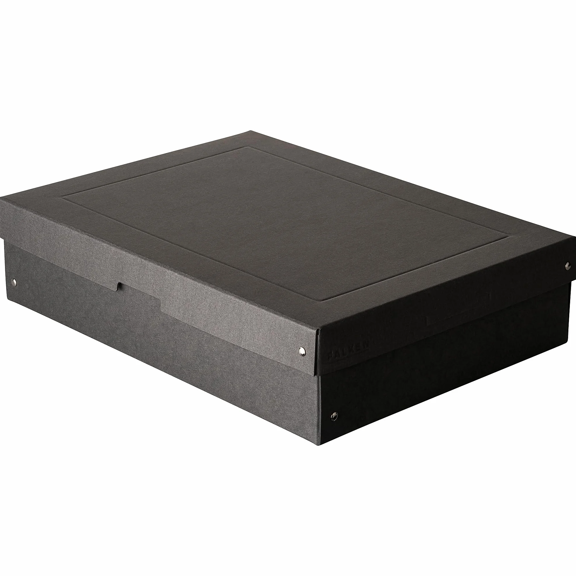 Oryginalny Falken PureBox Black. Made in Germany. 100 mm wysokości DIN A3. Pudełko do przechowywania z pokrywką ze stabilnego kartonu z recyklingu Niebieski anioł wegański pudełko na prezent pudełko