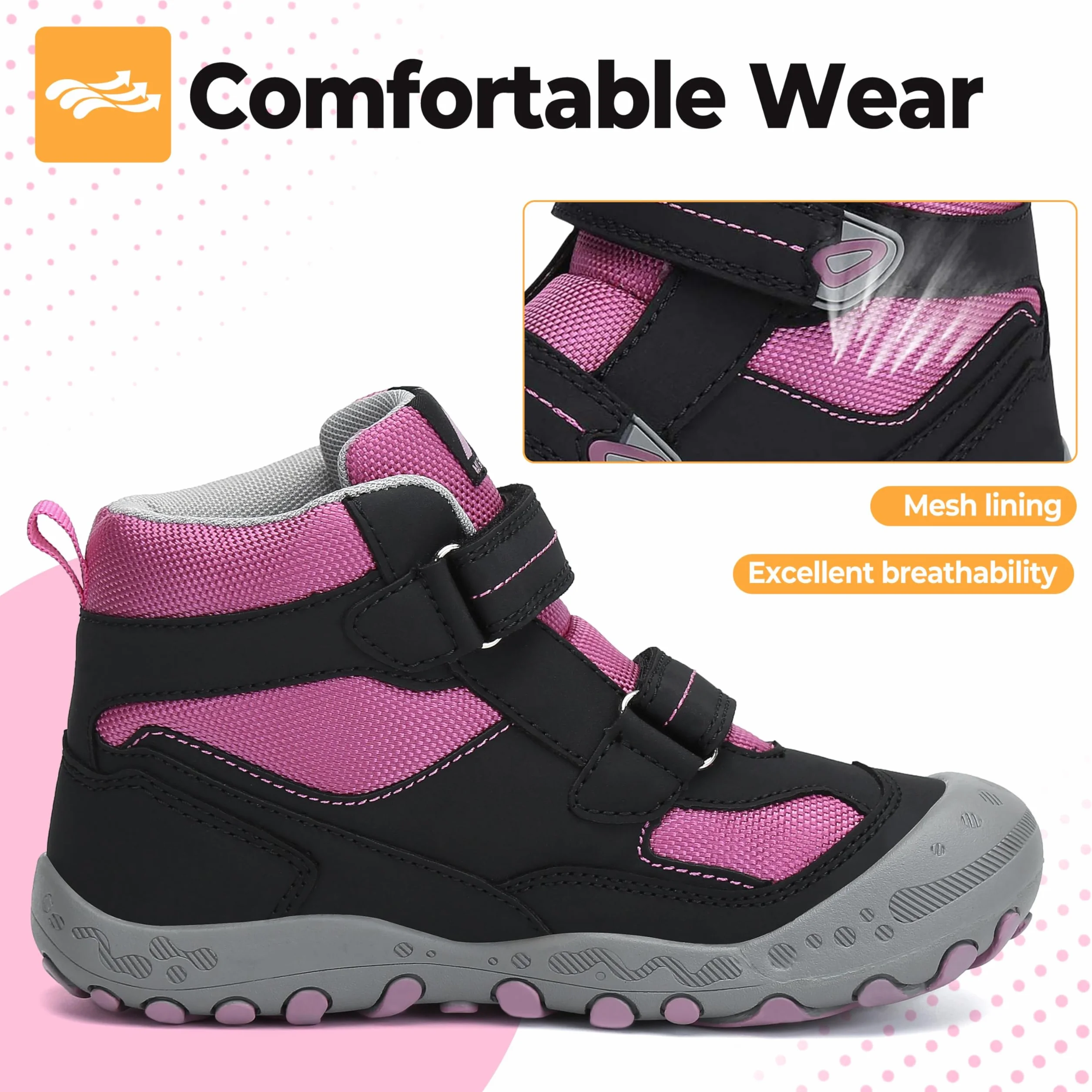 Mishansha Dziewczęce Lekkie Oddychające Buty trekkingowe Buty trekkingowe Outdoor Buty Sportowe GR.24-38