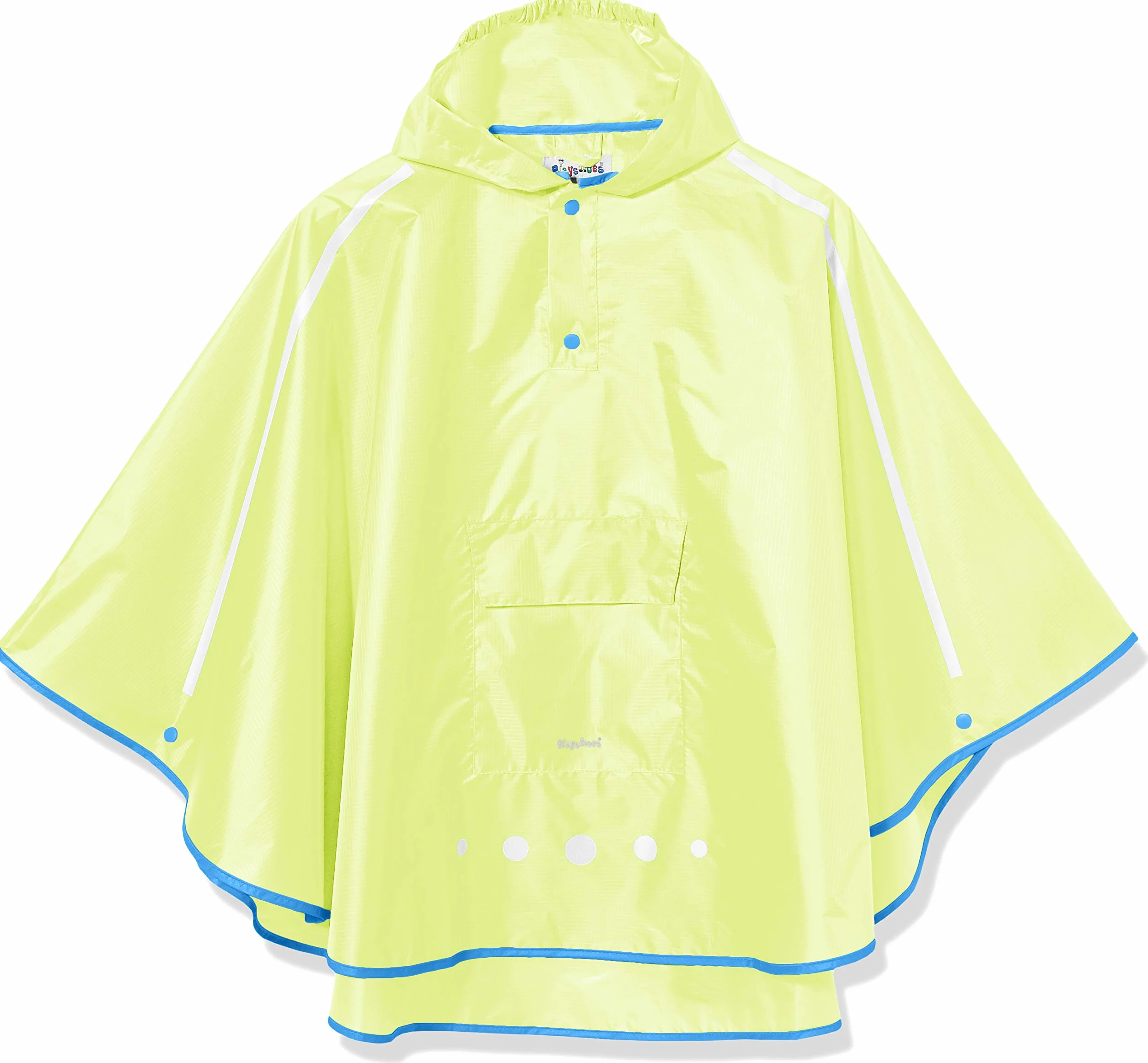 Playshoes Unisex dziecięce ponczo przeciwdeszczowe, składane, kurtka przeciwdeszczowa, odzież przeciwdeszczowa, żółty neonowy, M