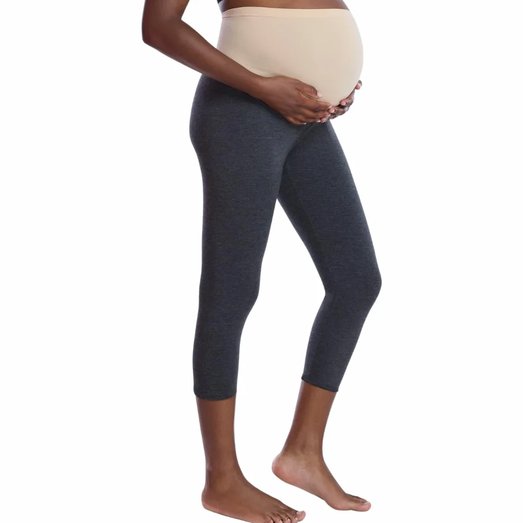 Motherhood Maternity Damskie Essential Stretch Crop Długość Sekretne dopasowanie Brzuch Legginsy