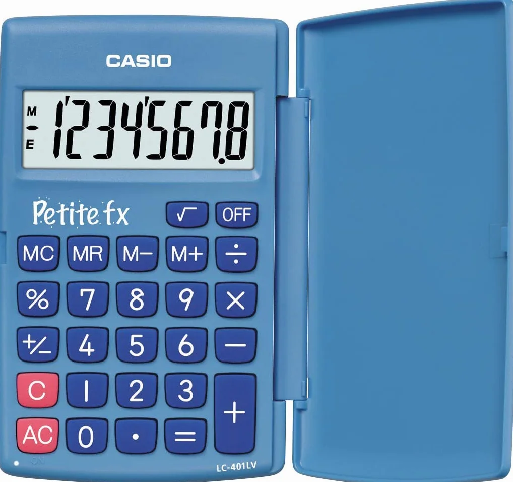 Casio LC-401LV-BU-BOITE Kalkulator Szkoły Podstawowej Niebieski