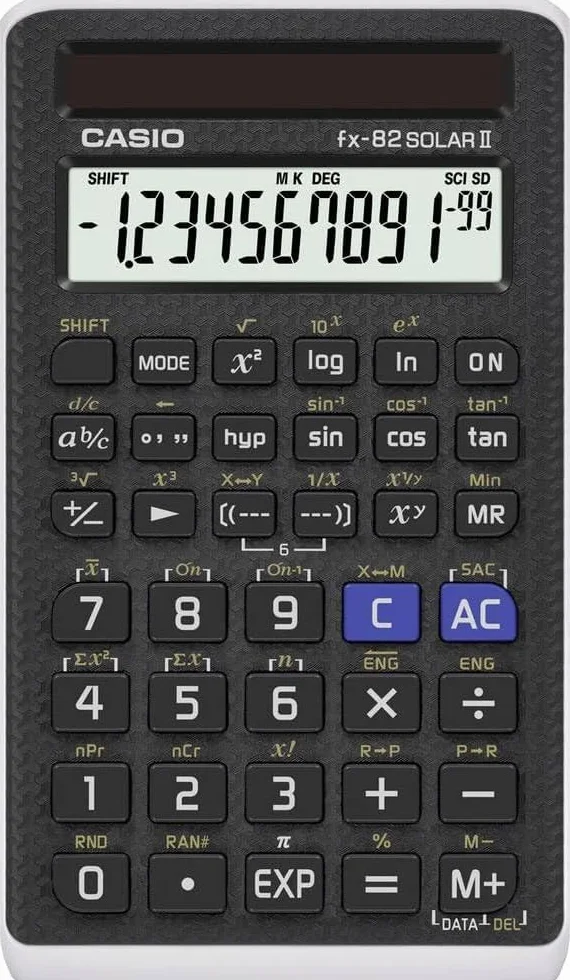 Rekenmachine Casio FX-82 solar II czarny
