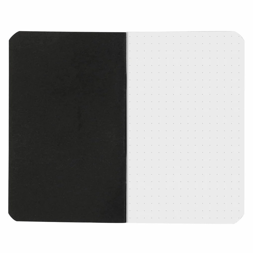 RHODIA 119155C – Notes zszywany w kolorze czarnym – 7,5 x 12 cm – punktowy układ stron – 48 stron – papier Clairefontaine biały 80 g/m² – miękka powlekana, wodoodporna okładka – Classic