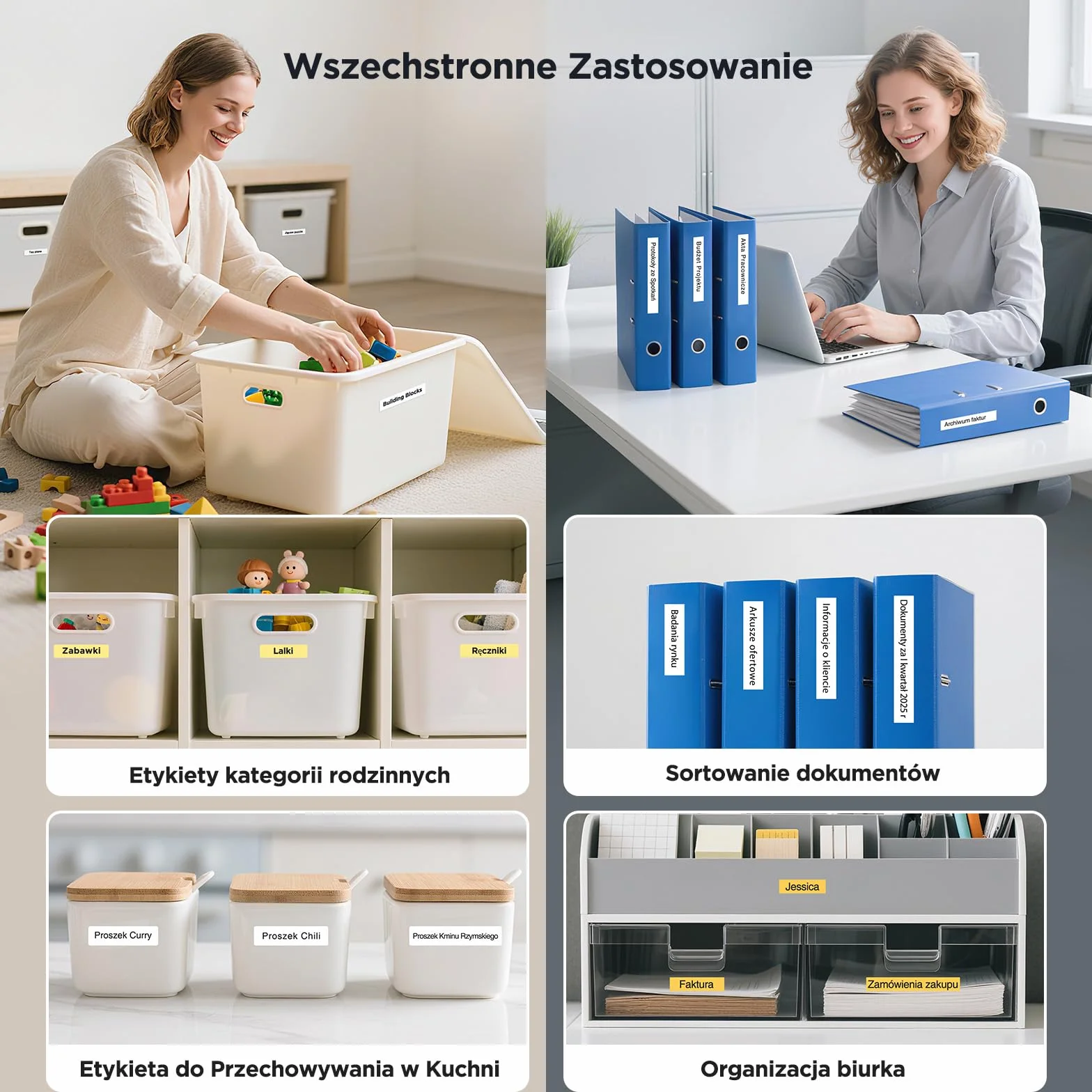 SUPVAN KATASYMBOL E10/E11/E16 Taśma do Etykiet Termiczne Wodoodporne, Samoprzylepne Etykiety Żaroodporne Do Domu, Biura, Szkoły, 15 mm X 6 m, 2 Rolki, Czarny Na Biały