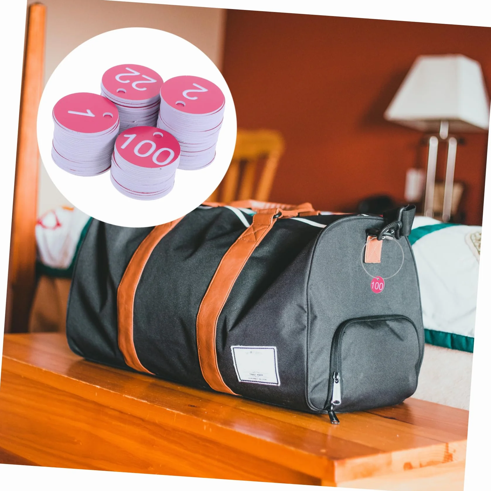 SHINEOFI Solidne Plastikowe Naklejki Z Numerami Od 1-100 Id Key Tags Do Magazynu Bagażu Hotel