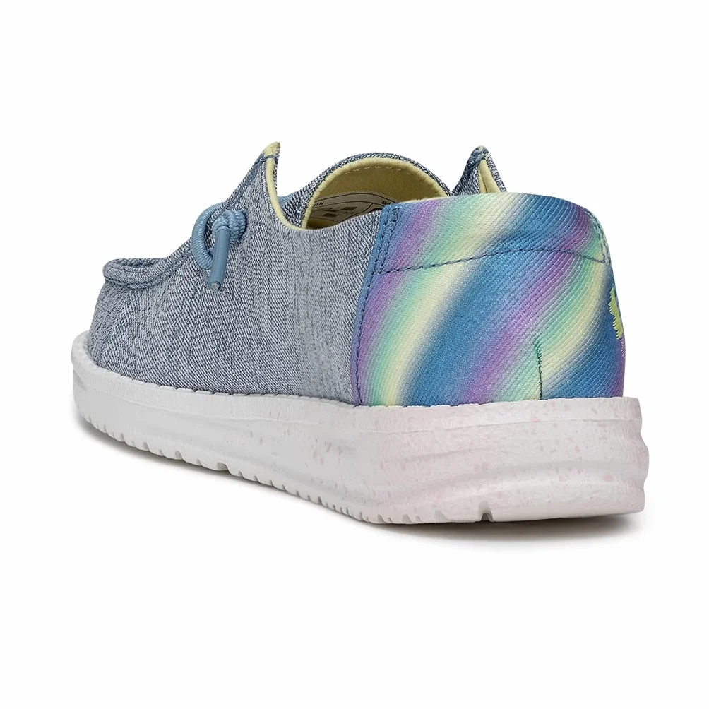Hey Dude Dziewczęce Wendy Youth Moc Toe Shoes, Sparkle Denim, 36 EU