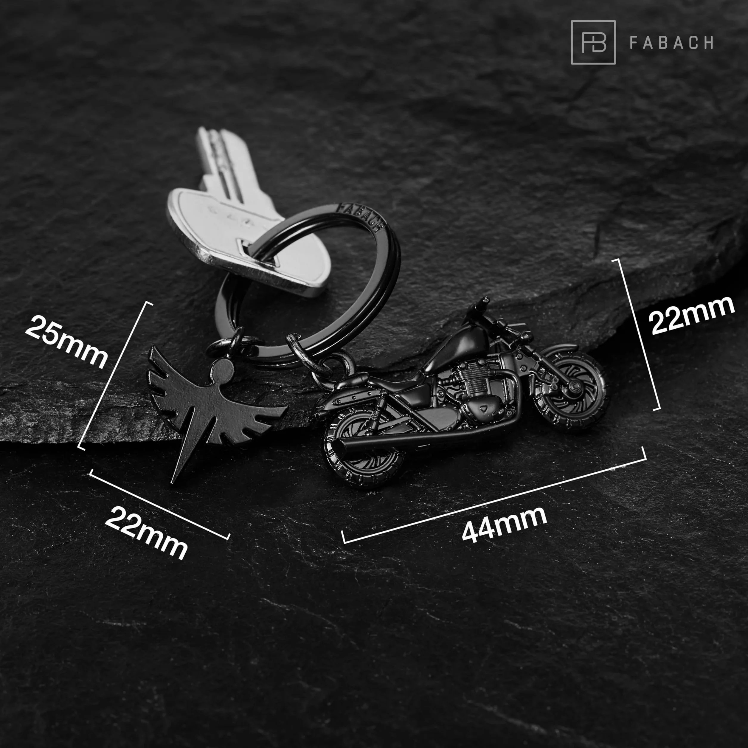 FABACH Breloczek do kluczy motocyklowych z aniołem stróżem – prezent anioł breloczek do kluczy dla motocyklistów – prezent dla motocyklistów – breloczek do kluczy
