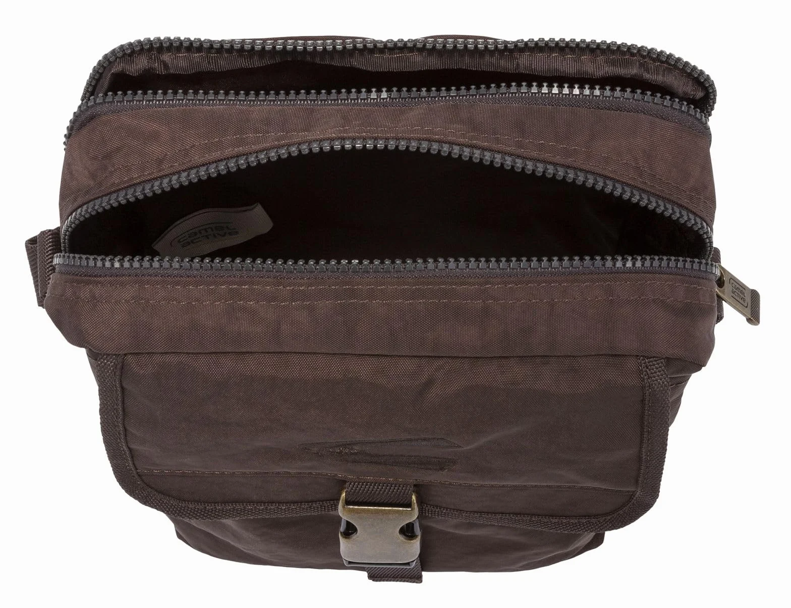 camel active Męski plecak z 2-kierunkowym zamkiem błyskawicznym, beżowy, 21,5x11x26, 000382