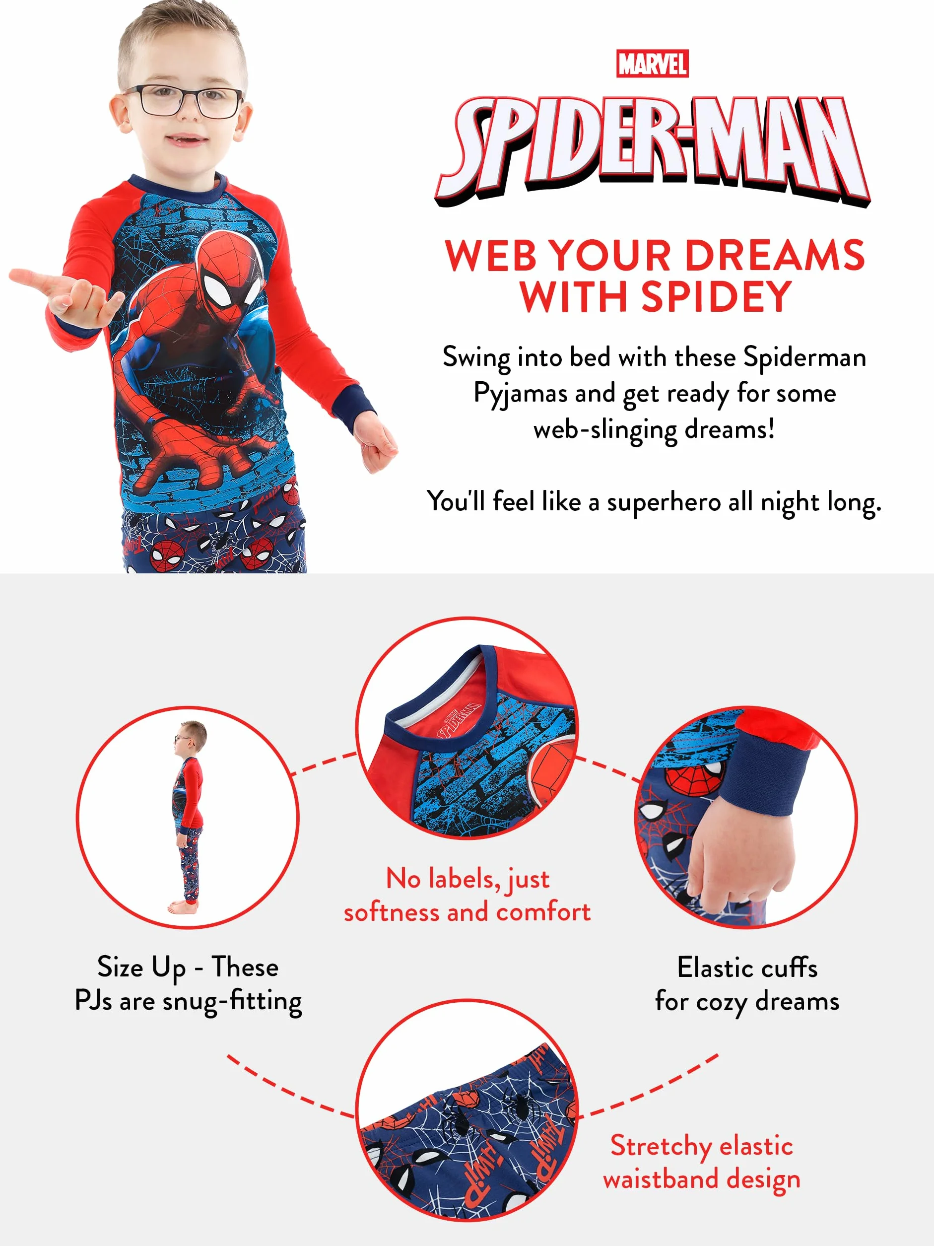Spiderman Chłopcy Piżama