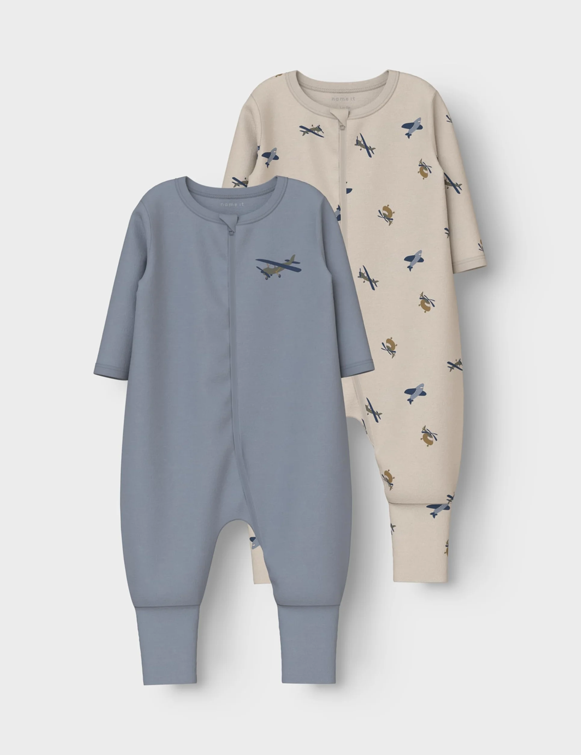 NAME IT Nbmnightsuit męski kombinezon 2P Zip Ff Airplane Noos, peyote, 104