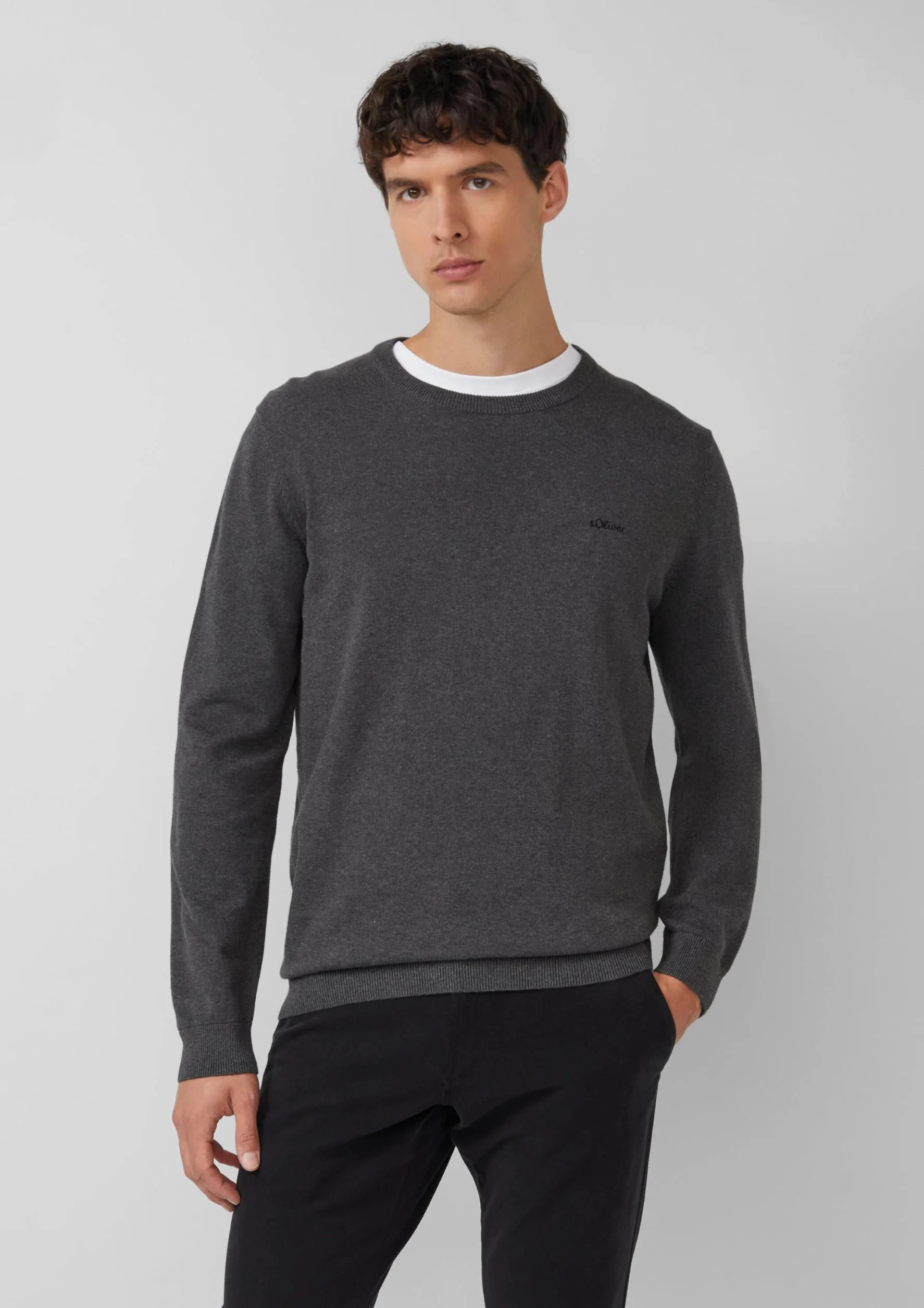 s.Oliver Sweter męski, 98w2 szary, L