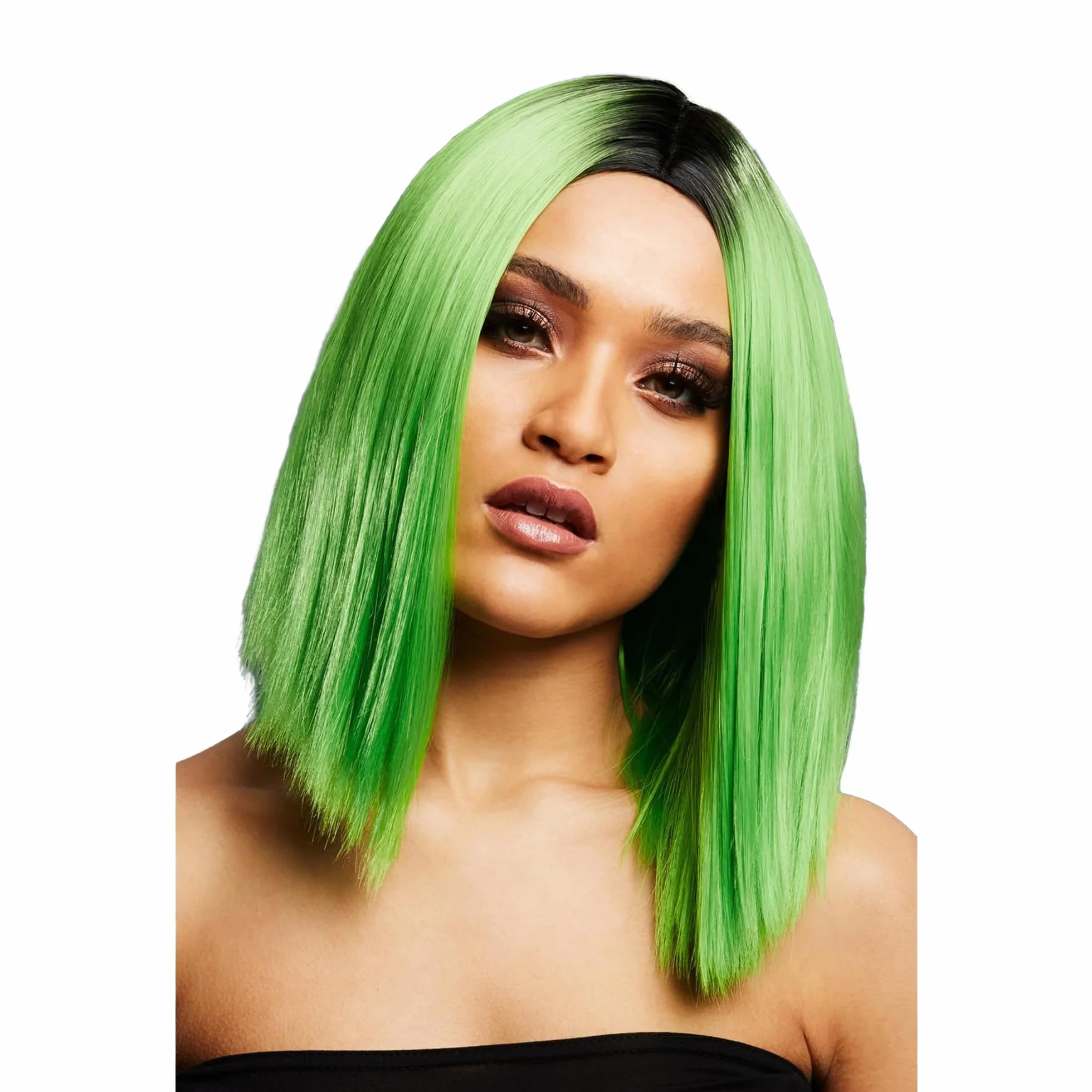 Smiffys Fever Kylie Dwukolorowa peruka, dziewczęta, 72041, koralowa róża, jeden rozmiar