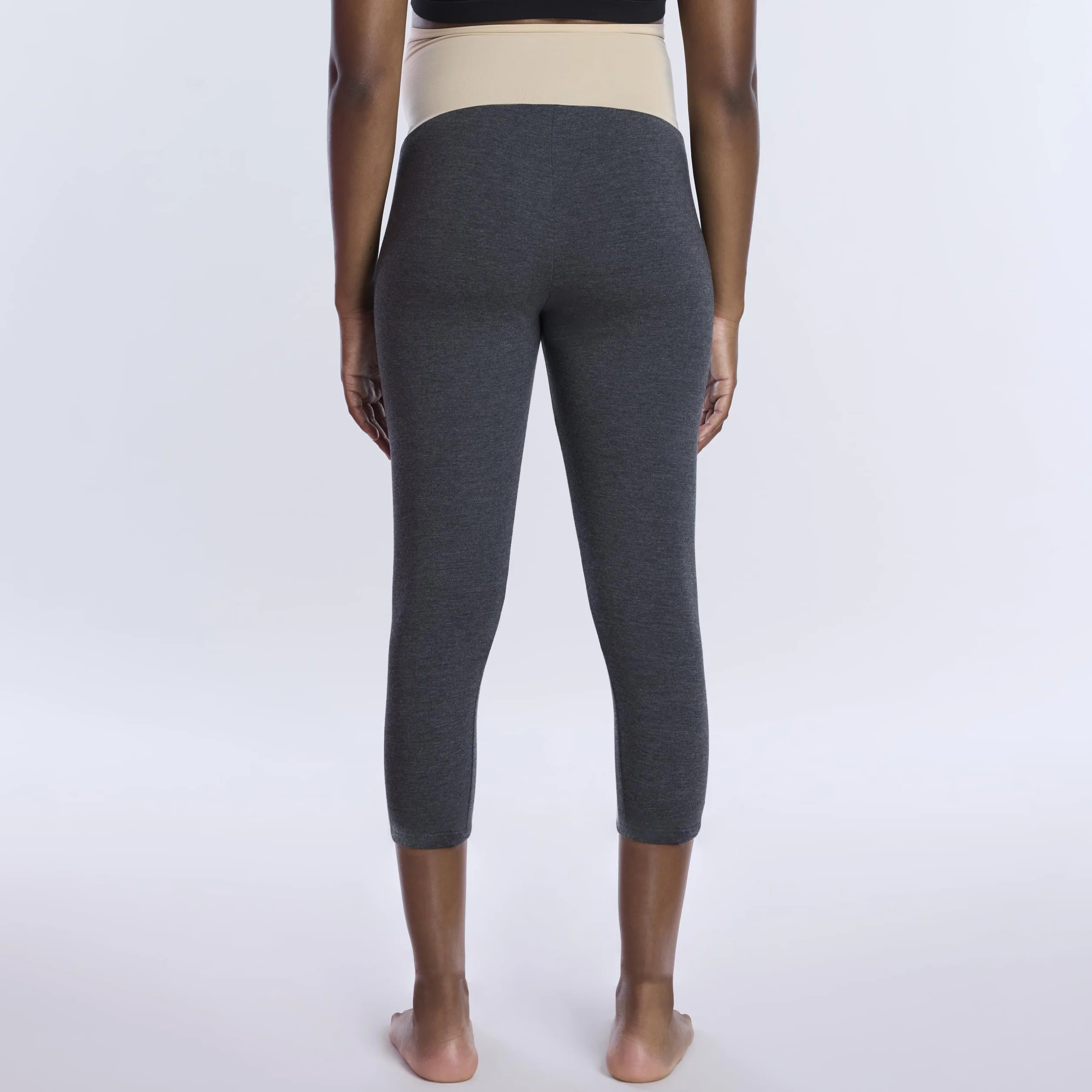 Motherhood Maternity Damskie Essential Stretch Crop Długość Sekretne dopasowanie Brzuch Legginsy