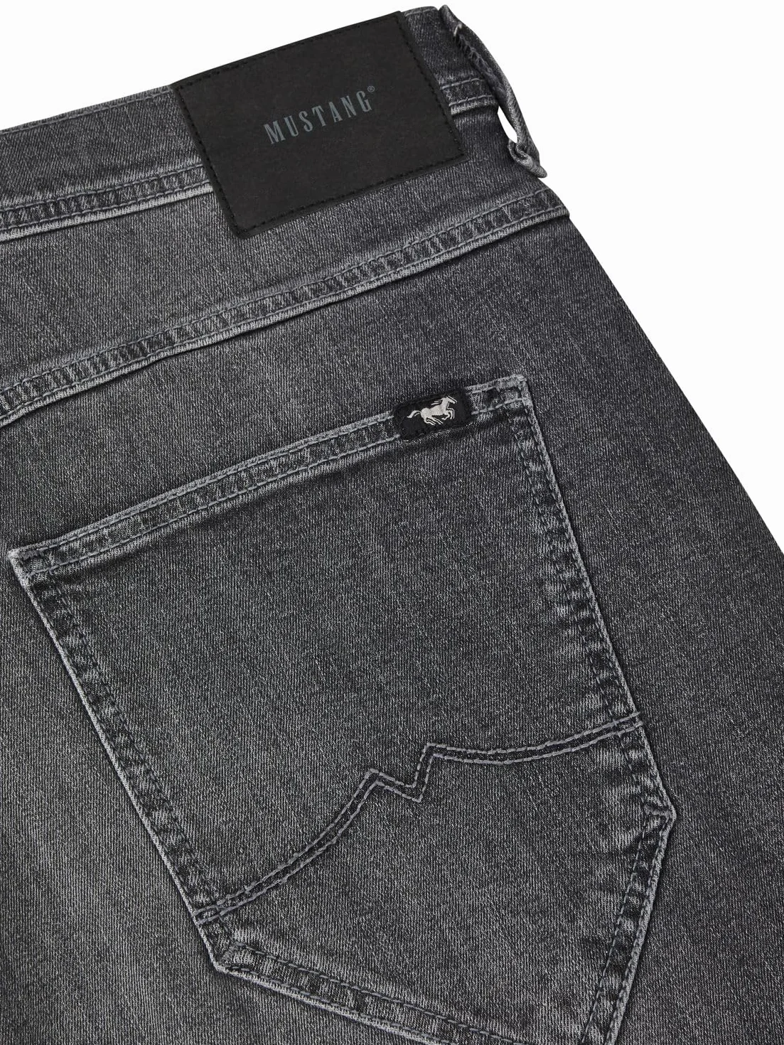 MUSTANG 3/4 dżinsy szorty męskie Stretch Straight Fit Freemont krótkie spodnie bermudy lato denim jednokolorowe niebieskie szare 30 31 32 33 34 36 38 40 42