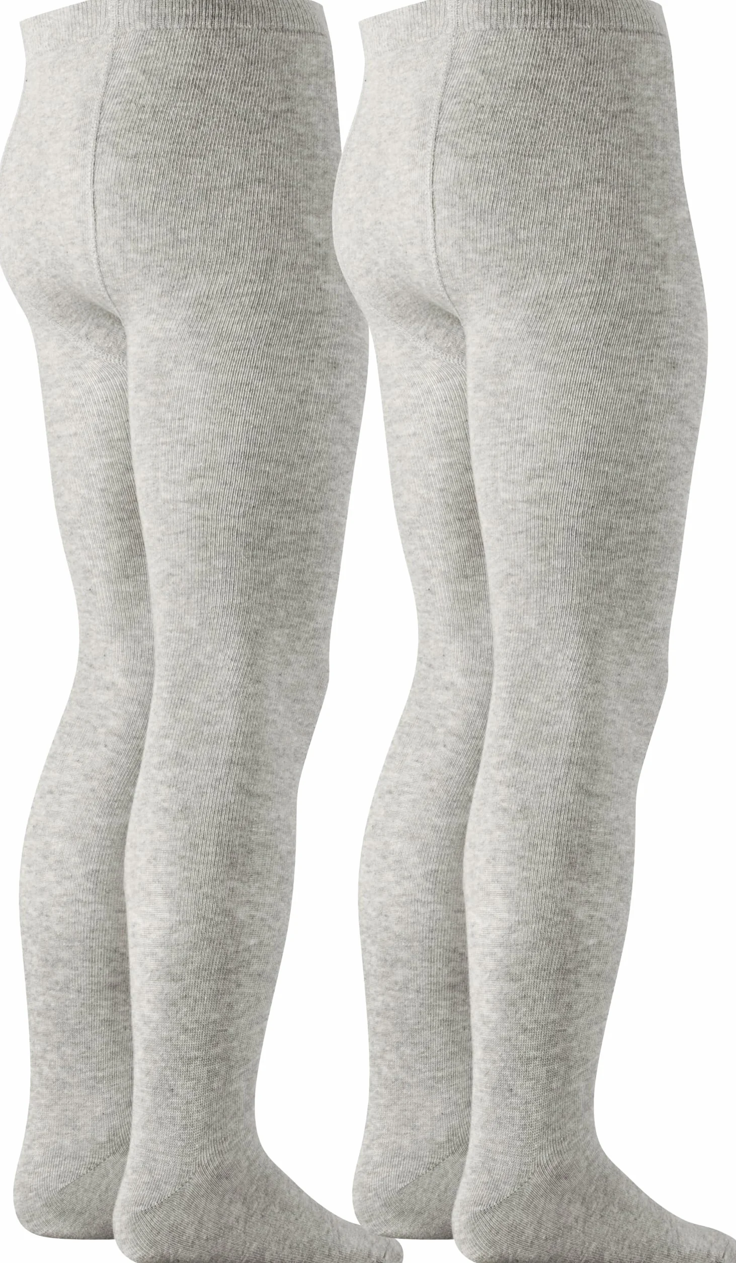 Playshoes Unisex Rajstopy dziecięce gładkie podwójne opakowanie 499101, 37 - szary/melanż, 98-104, Szary/Melanż, podwójne opakowanie, 98-104