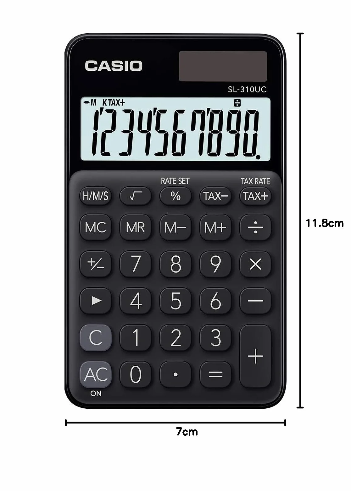 Casio SL-310UC-BK Kalkulator Naukowy, Czarny, 11.8 x 7 x 0.8 cm