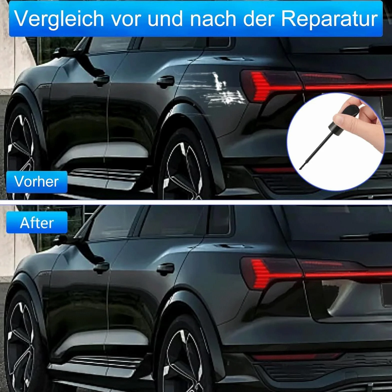 LEMONSTONE Auto lakier do naprawy perłowo-czarny, magiczny lakier do usuwania rys, usuwacz rys auto, lakier do naprawy samochodów, nadaje się do naprawy rys w większości samochodów, motocykli