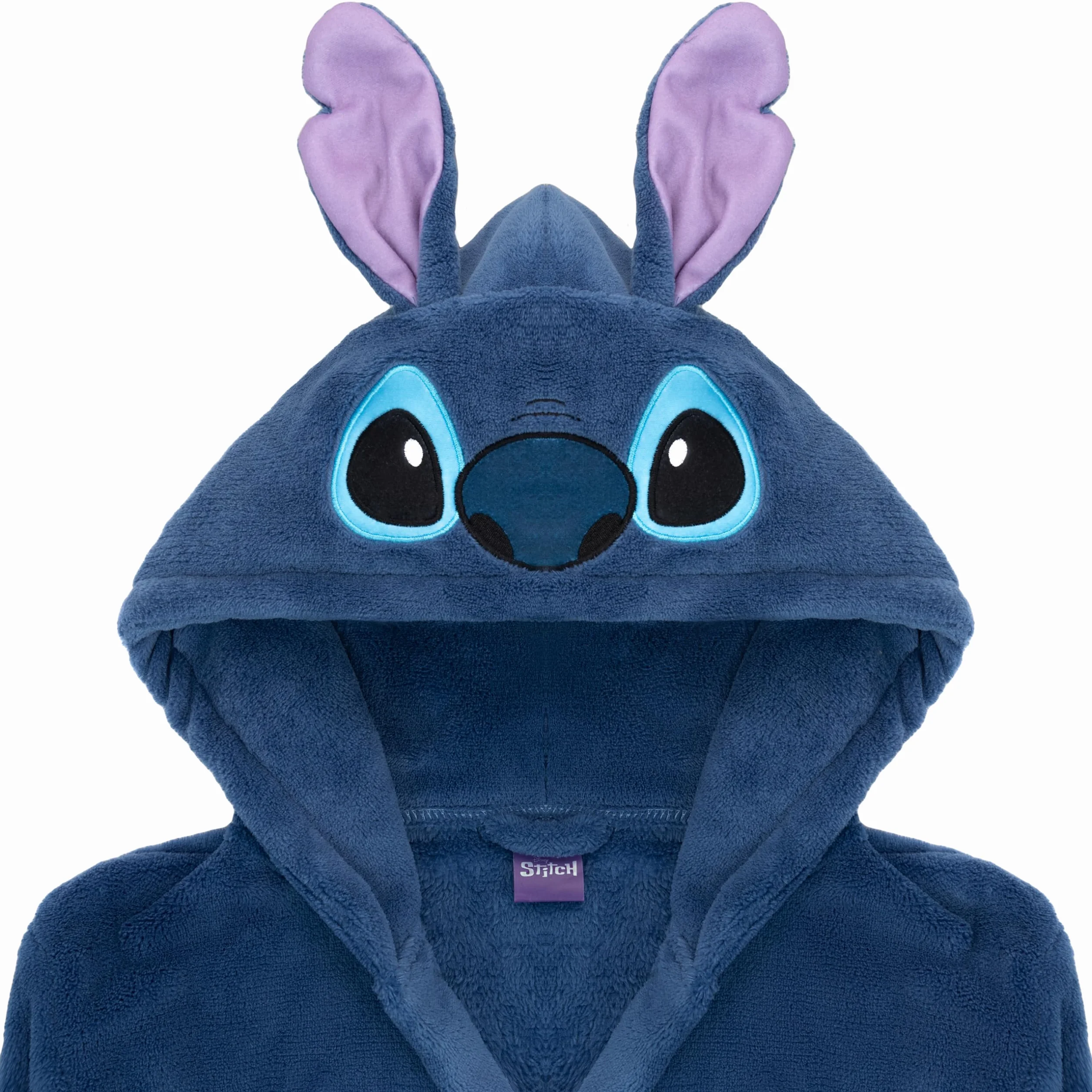 Disney Lilo & Stitch szlafrok kąpielowy dla dziewcząt, polarowy szlafrok poranny z kapturem i uszami, płaszcz domowy, rozmiar od 128 do 176 cm