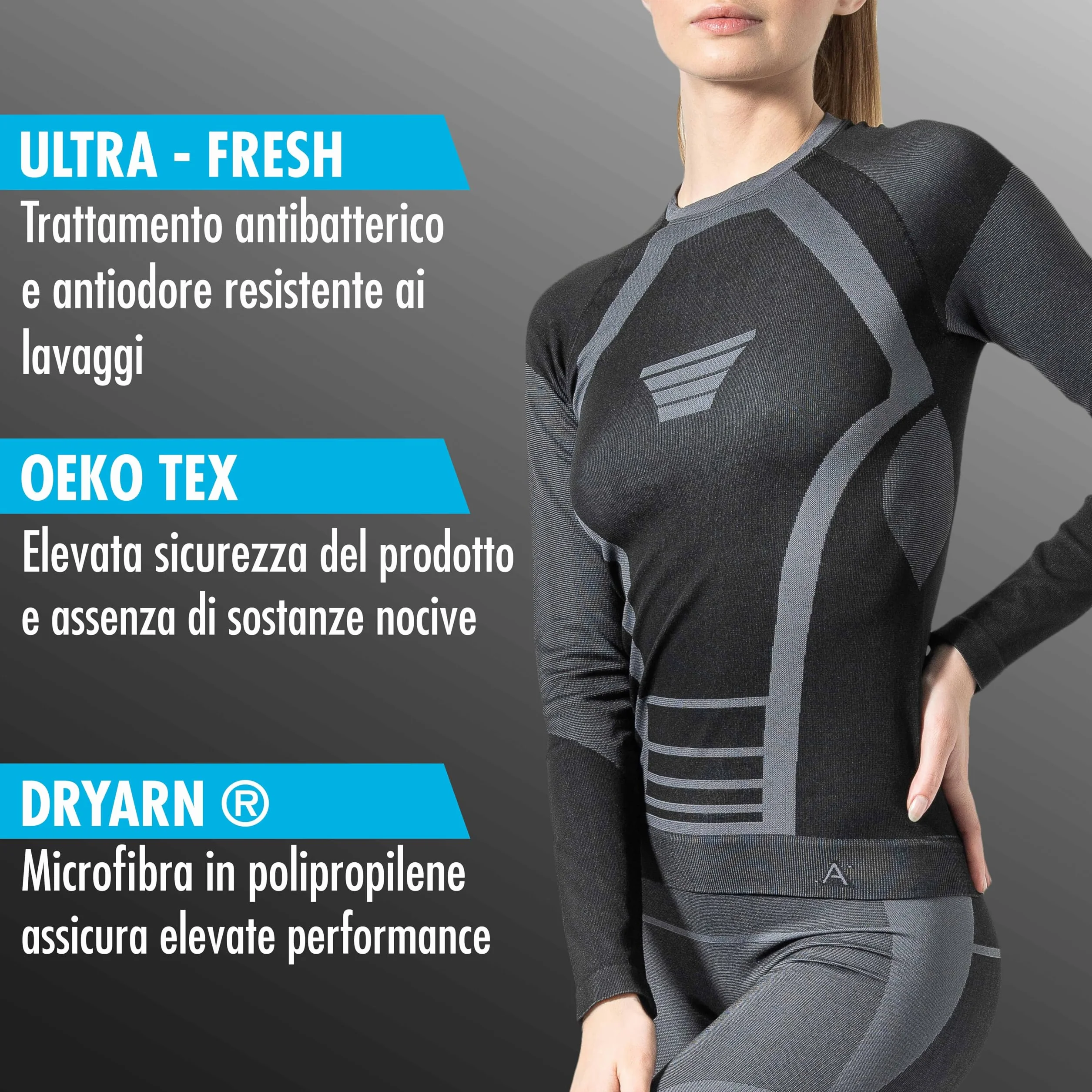 Risalti MęSka I Damska Koszulka Termoaktywna Extreme Unisex - OddychająCa Bielizna Termoaktywna Z DłUgim RęKawem, Bezszwowa Techniczna Odzież Zimowa - Made In Italy