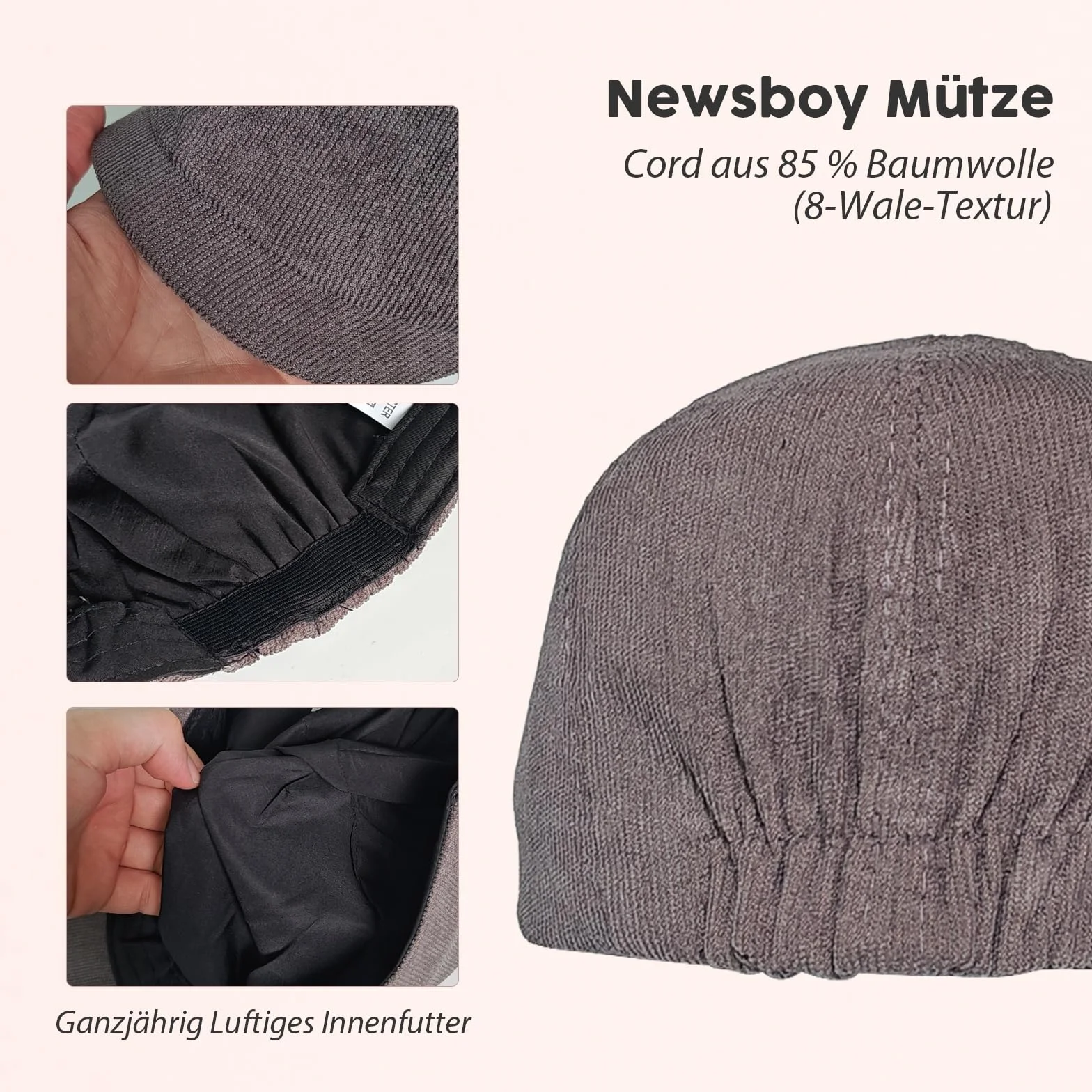 Męski damski sztruksowy beret chłopiec gazety czapka wiosna jesień ośmiokątna czapka malarska kapelusz