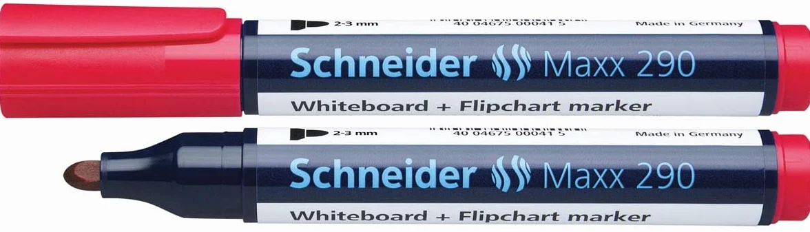 Schneider 290 Marker do tablicy suchościeralnej i Flipchart - czerwony
