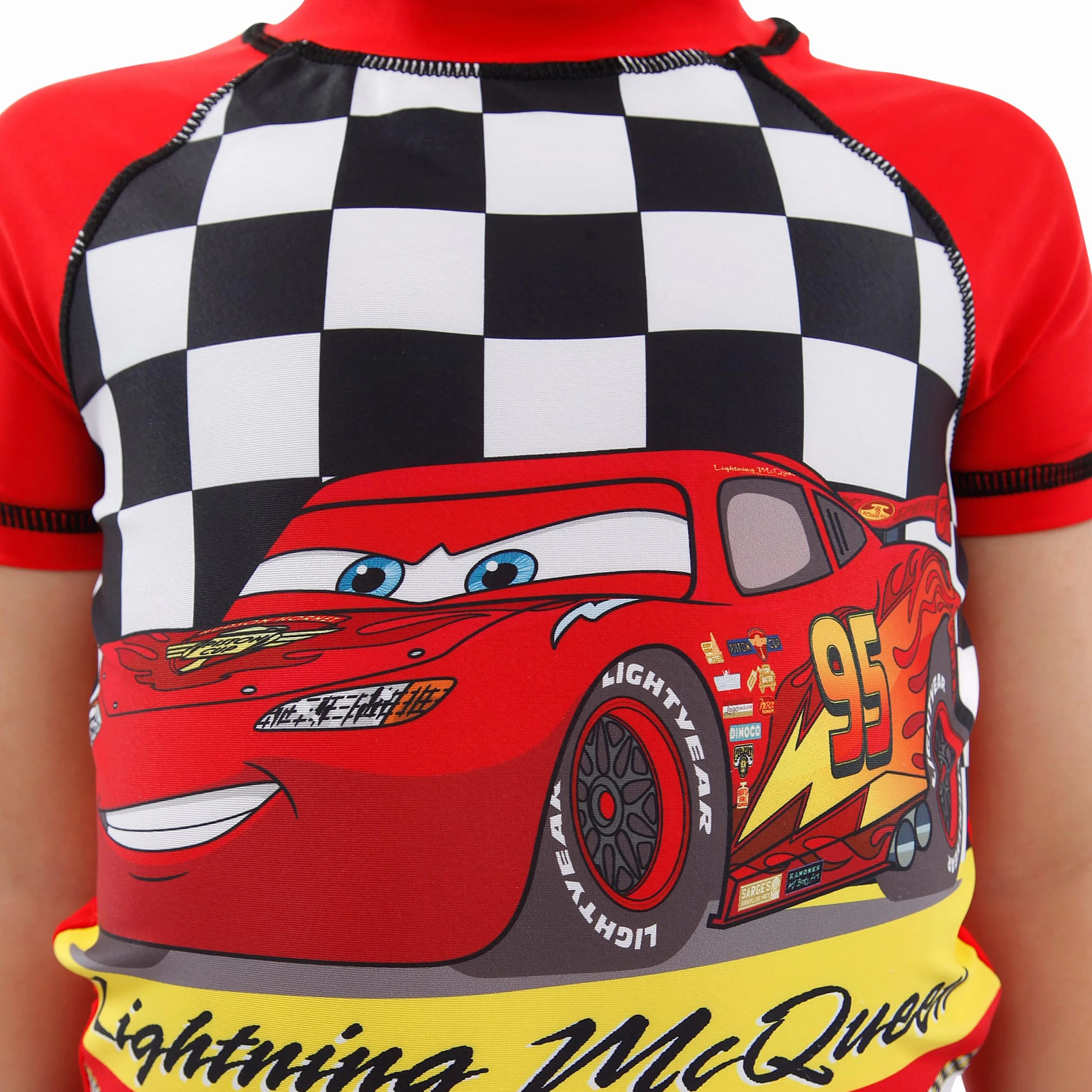 Disney Cars Lightning McQueen dwuczęściowy kostium kąpielowy dla chłopców